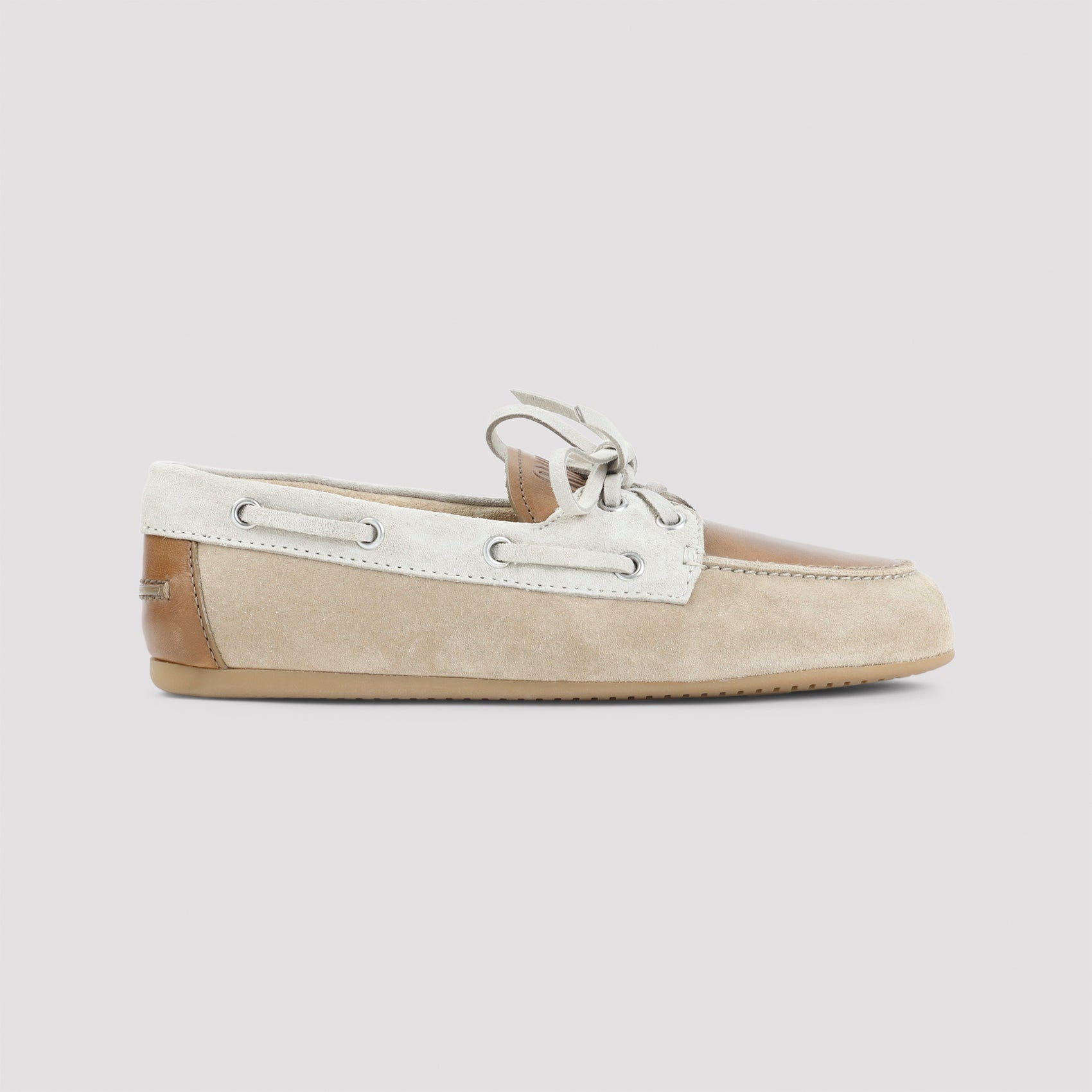 Moccasin-Style Loafers with Mixed Textures