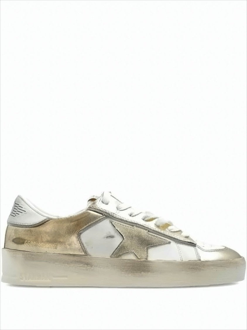 Low-Top Sneakers with Suede and Leather Details