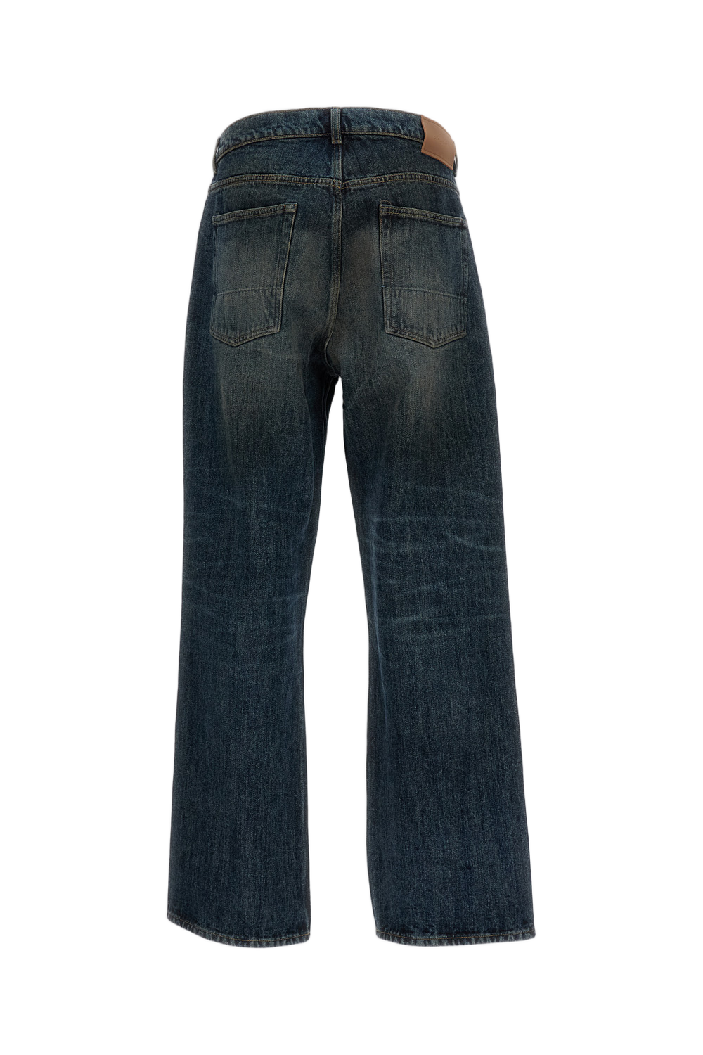 Blue Straight-Leg Jeans