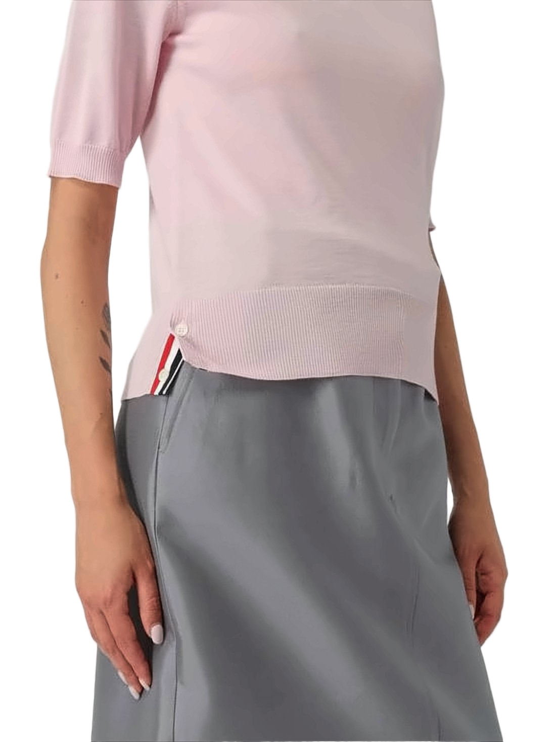 Light Pink Cropped Turtleneck Sweater