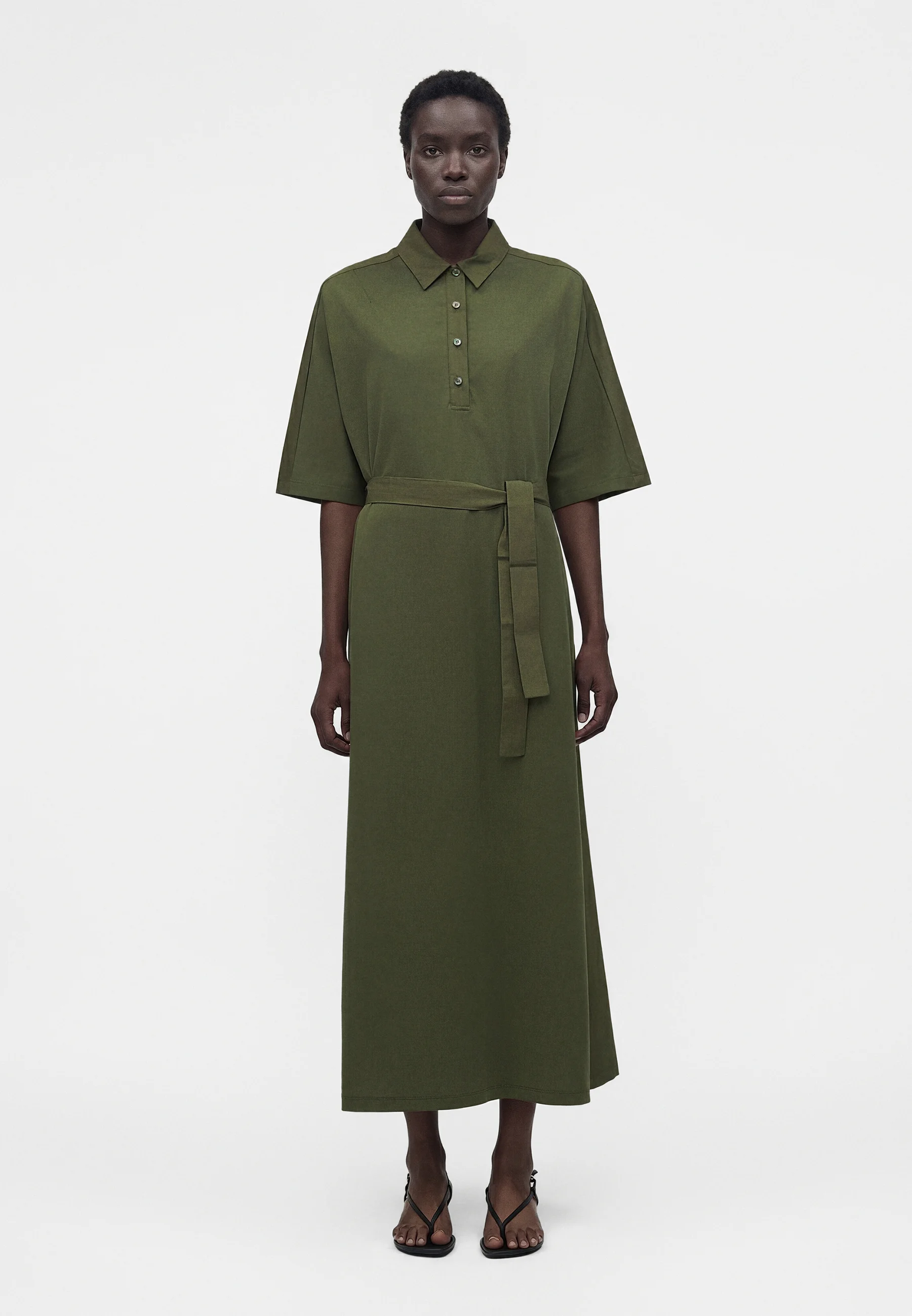 Midi Polo Dress with Relaxed Fit