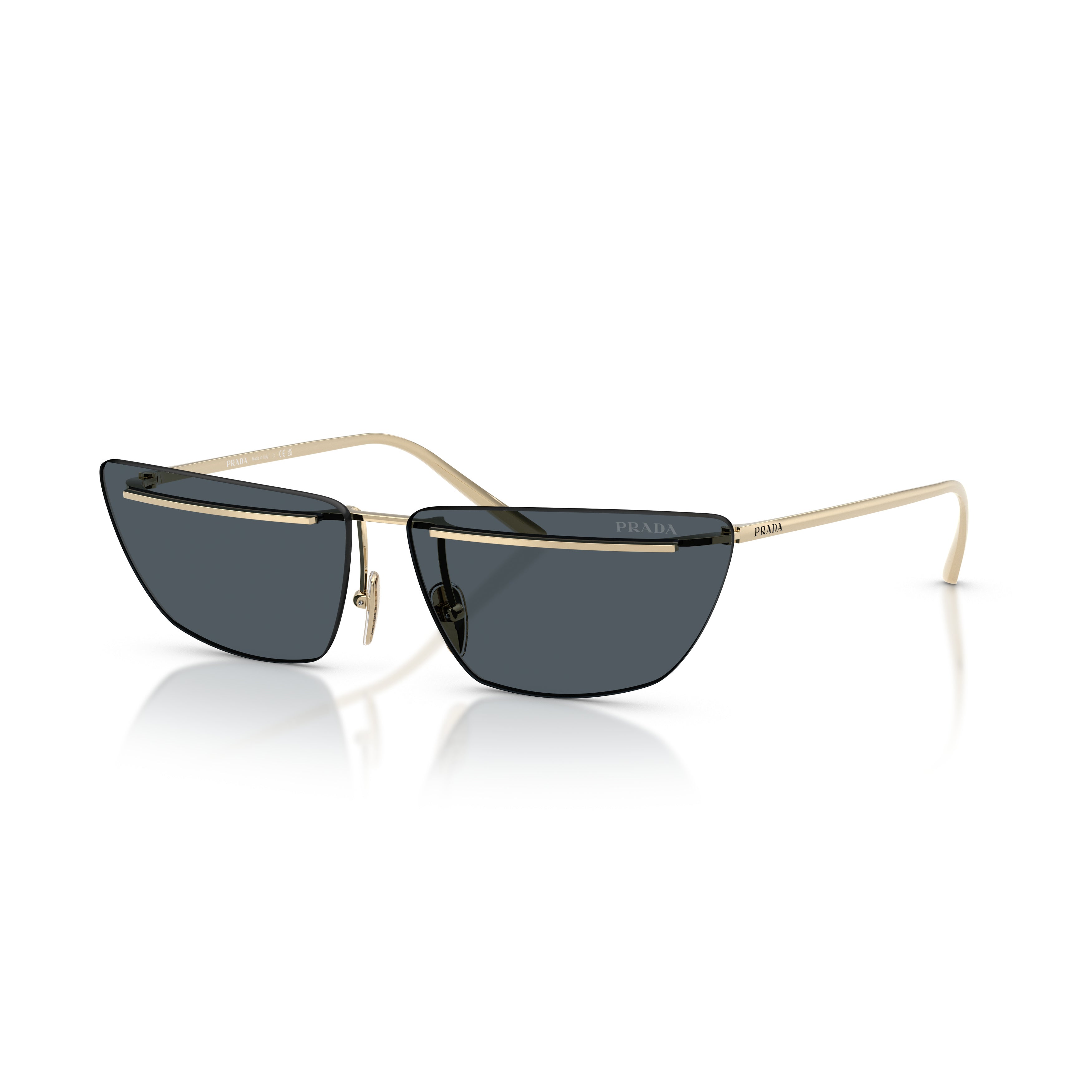 0pr C52s Angular Metal Frame Sunglasses