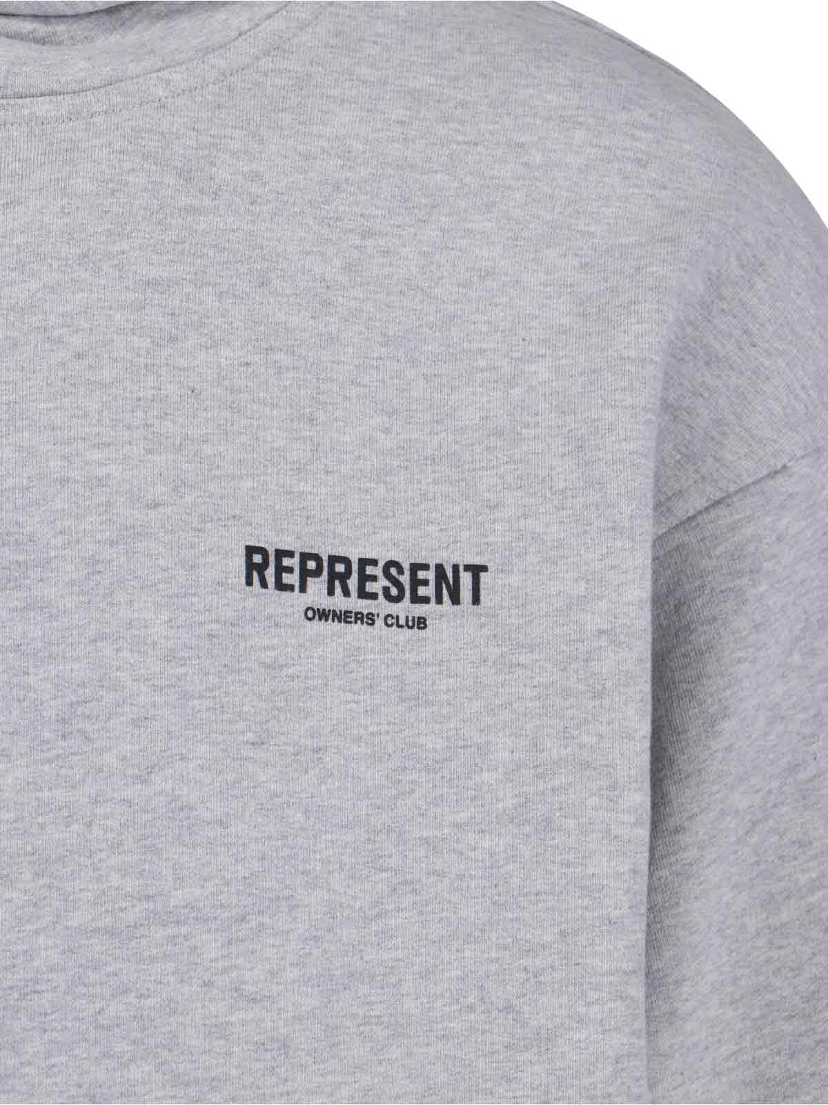 Hooded Sweatshirt In Grey Cotton