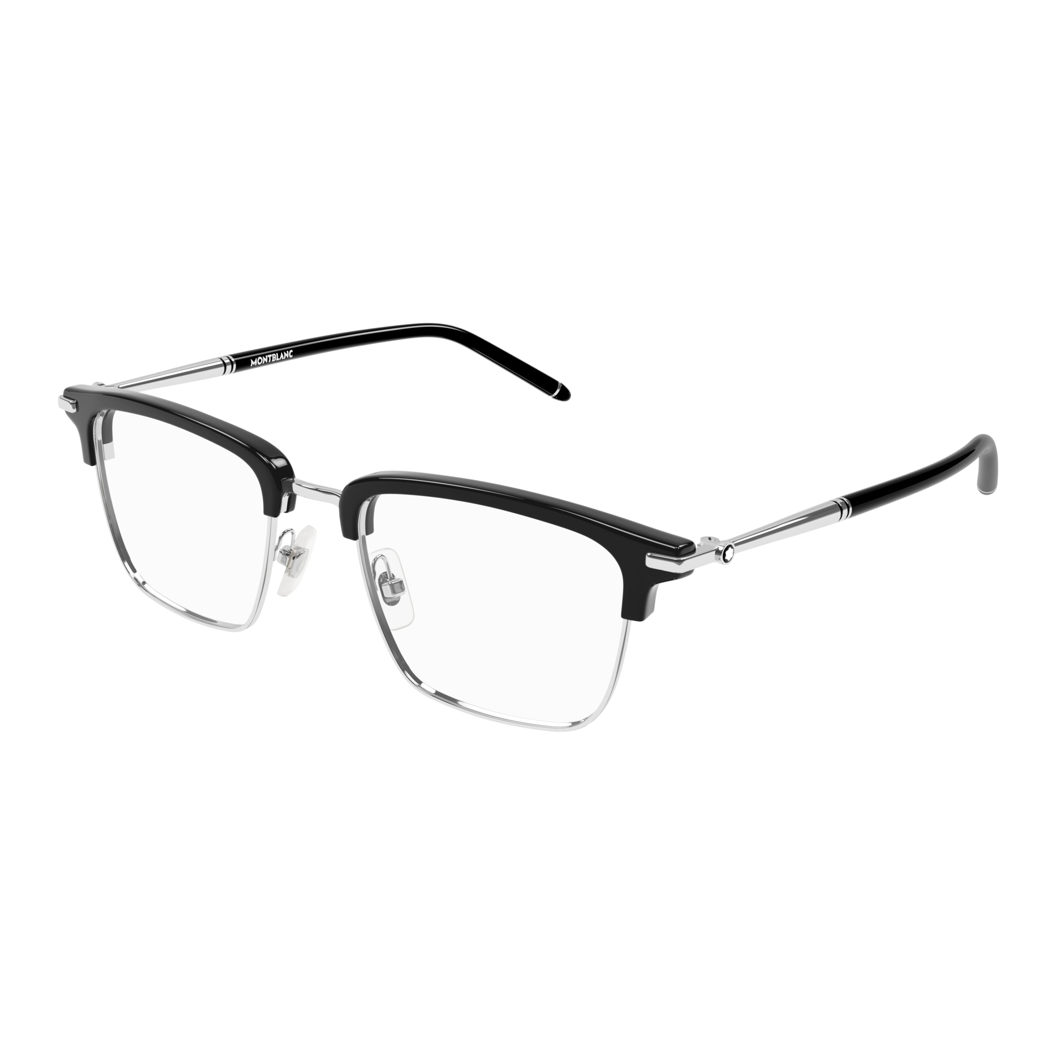 Mb0243o Semi-Rimless Eyeglasses with Bold Black Upper Frame