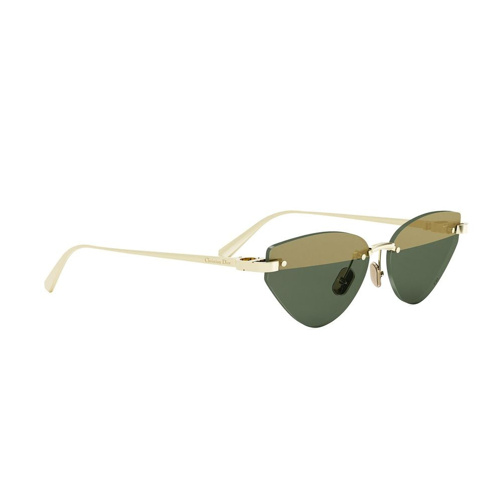 C B5U Butterfly-Shaped Gold Metal Cdior B5U Sunglasses