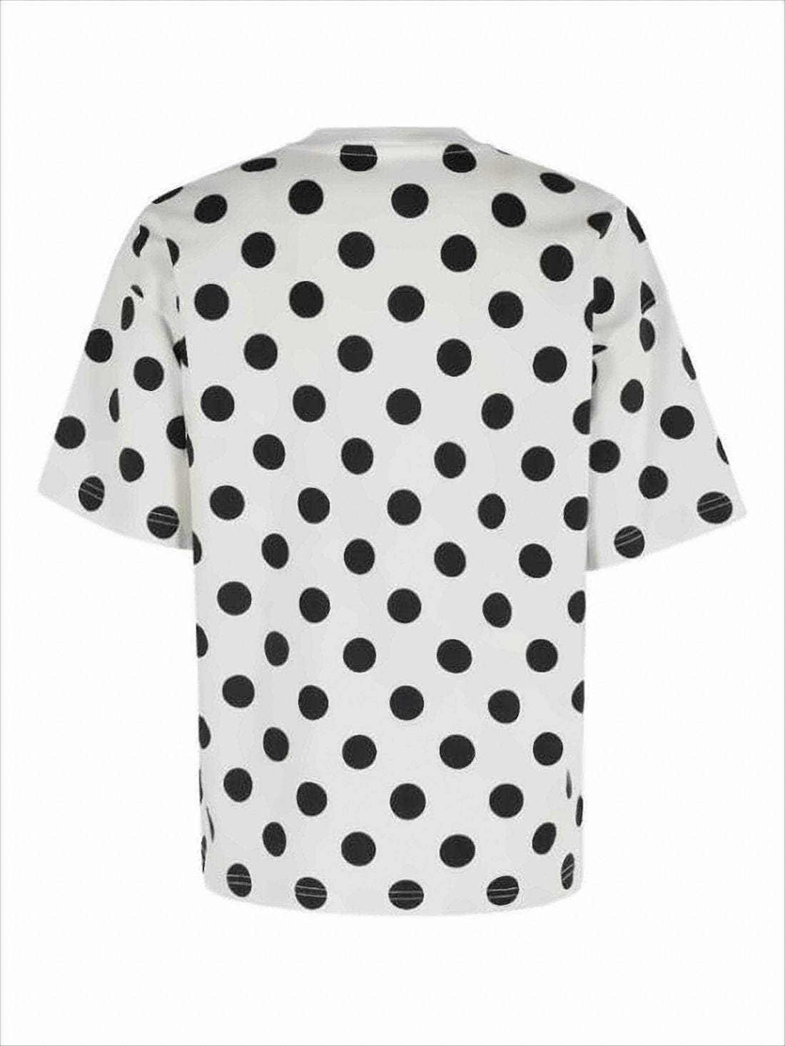 Biały bawełniany T-shirt o pudełkowym kroju