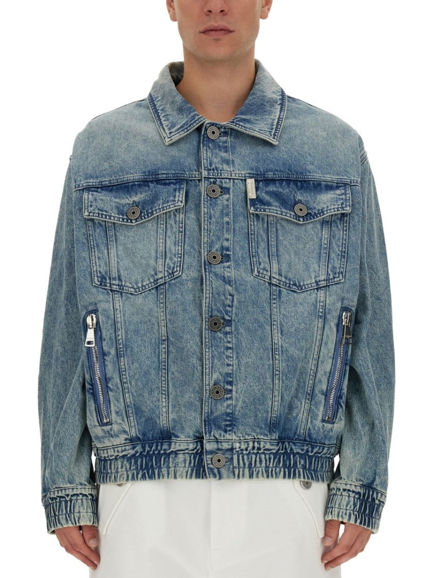 Faded Blue Cotton Denim Jacket