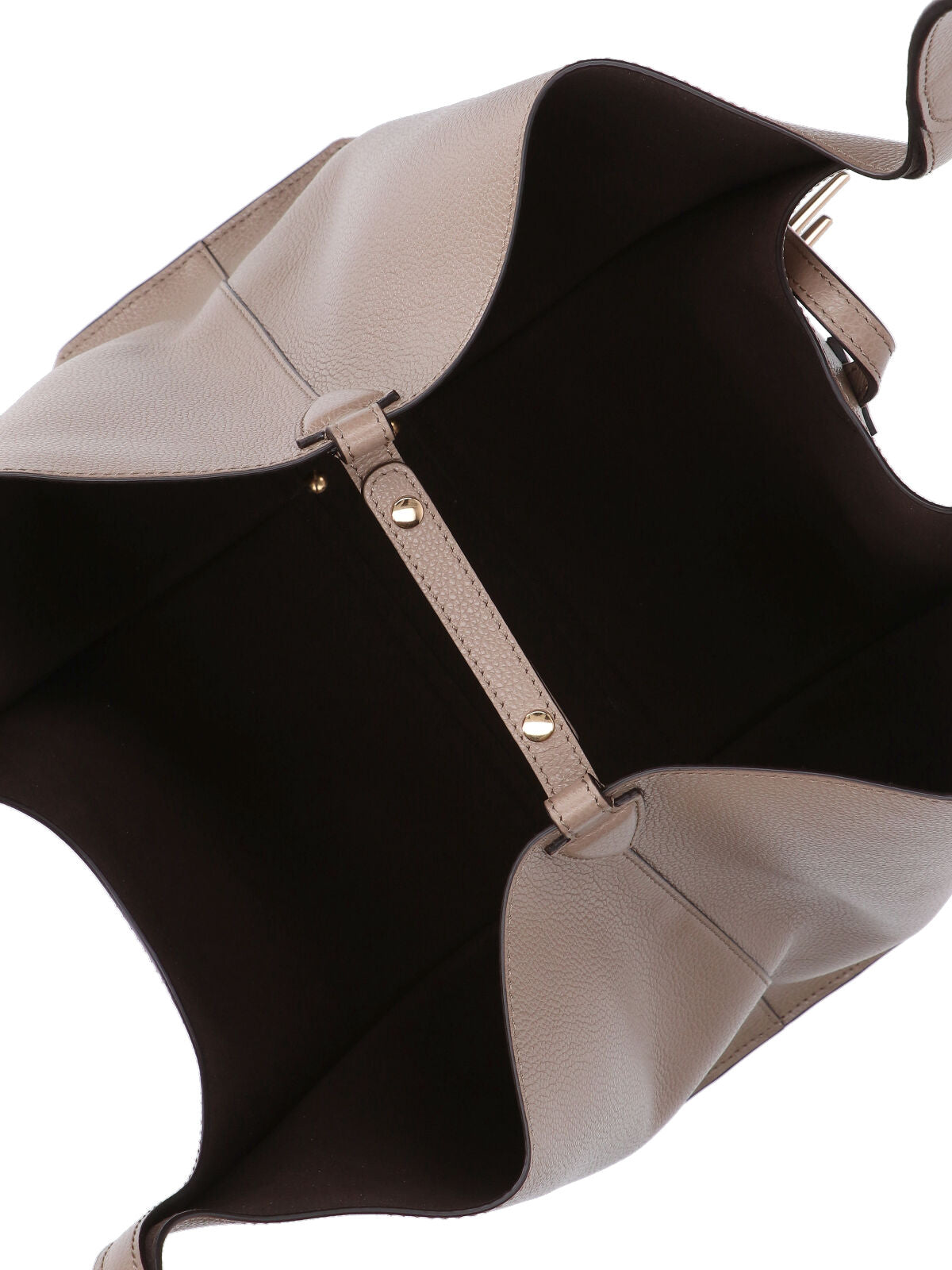 Tote Bag in Taupe Leather