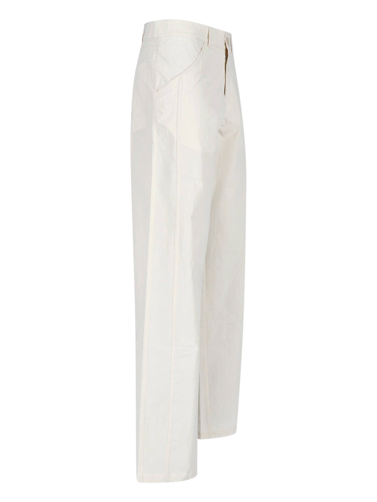 Wide-Leg Trousers with High Waist and Clean Design