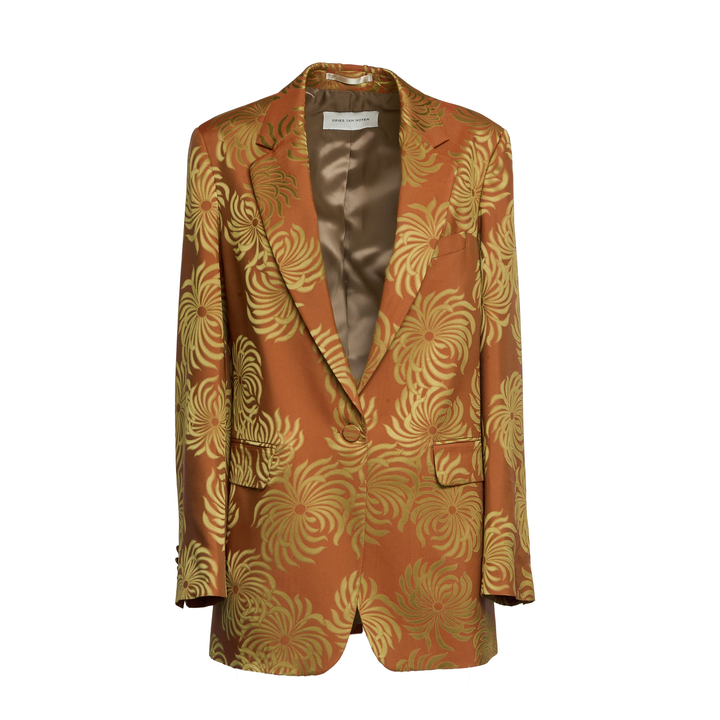 Single-Button Floral Jacquard Blanchet 2140 Jacket