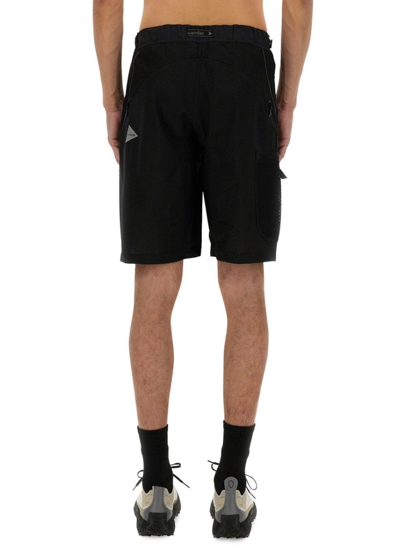 Black Nylon Bermuda Shorts