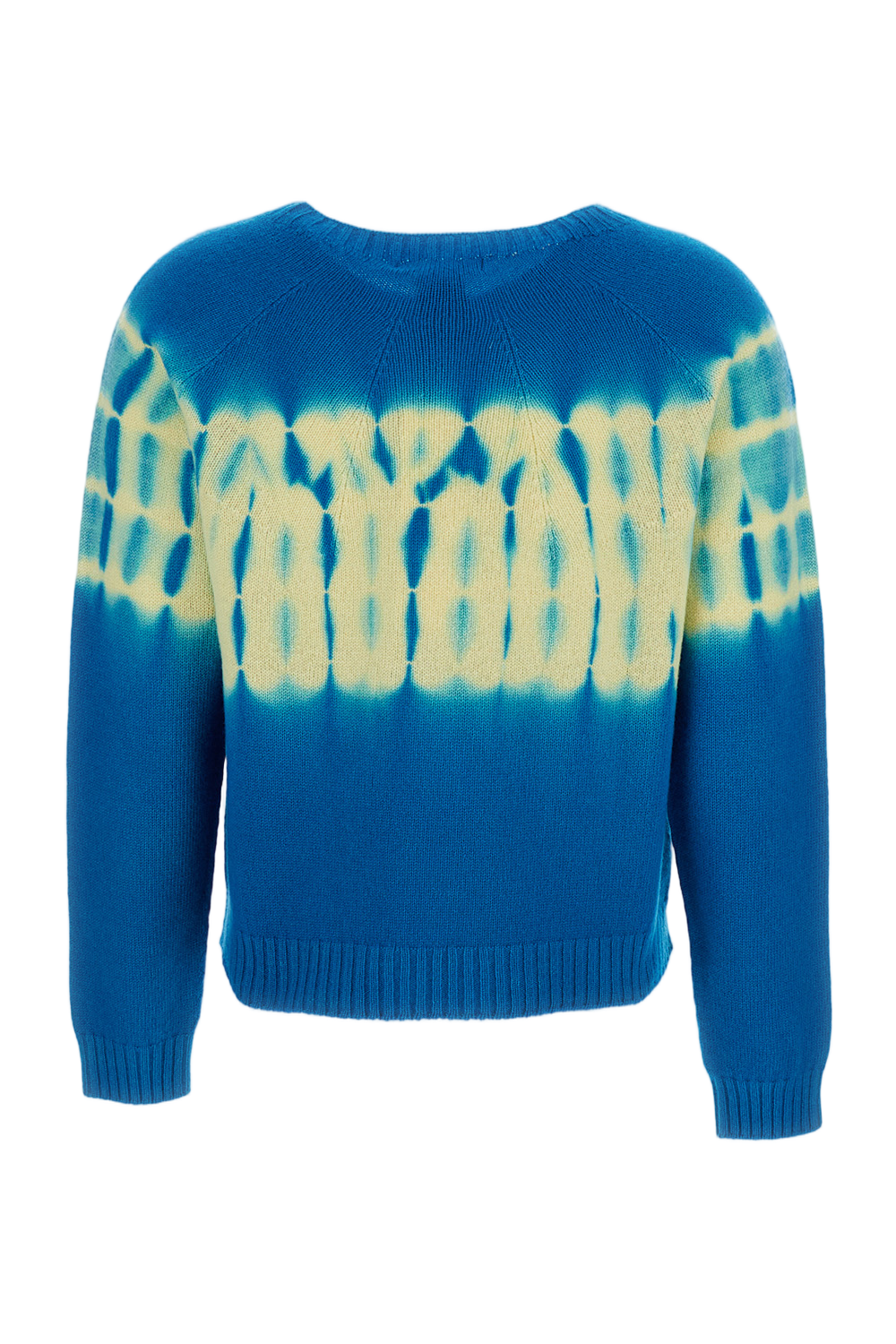 Cropped Cashmere Pullover with Shibori Treatment