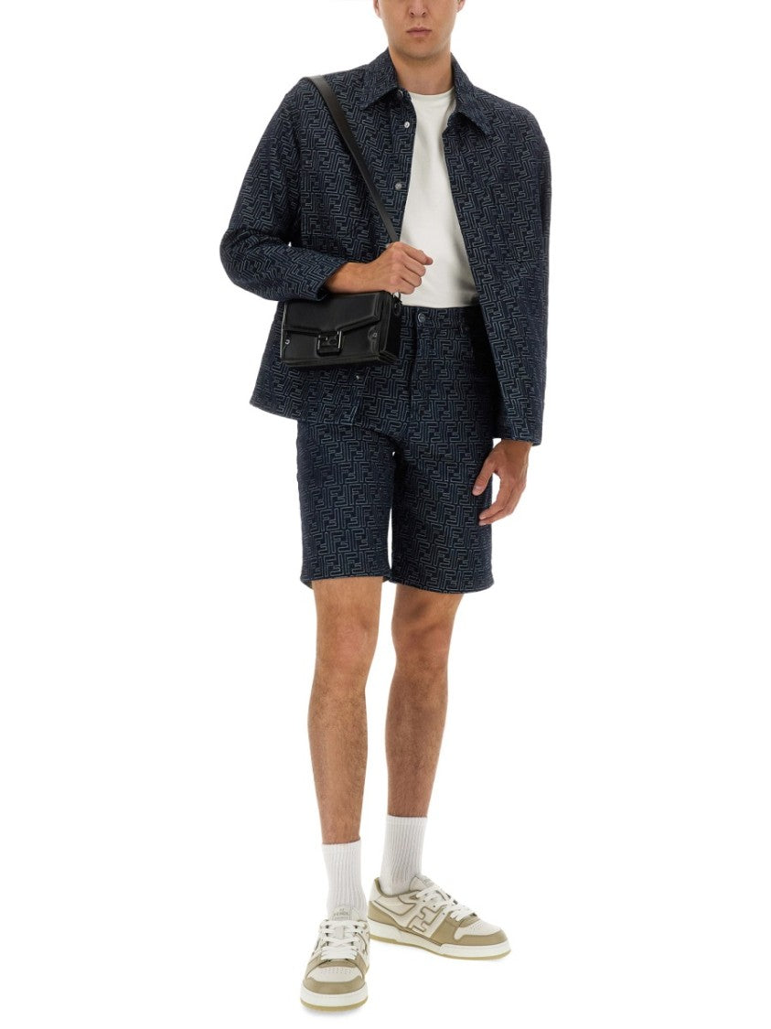 Ff Jacquard Denim Shirt