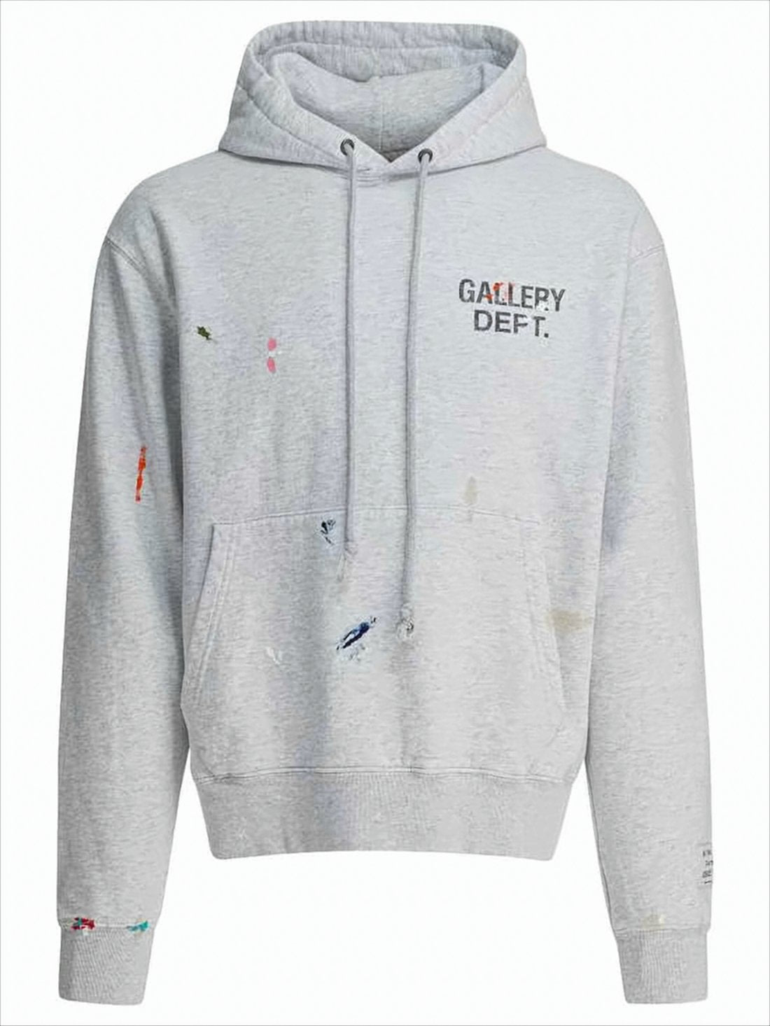 Light Grey Hoodie with Paint Splatter