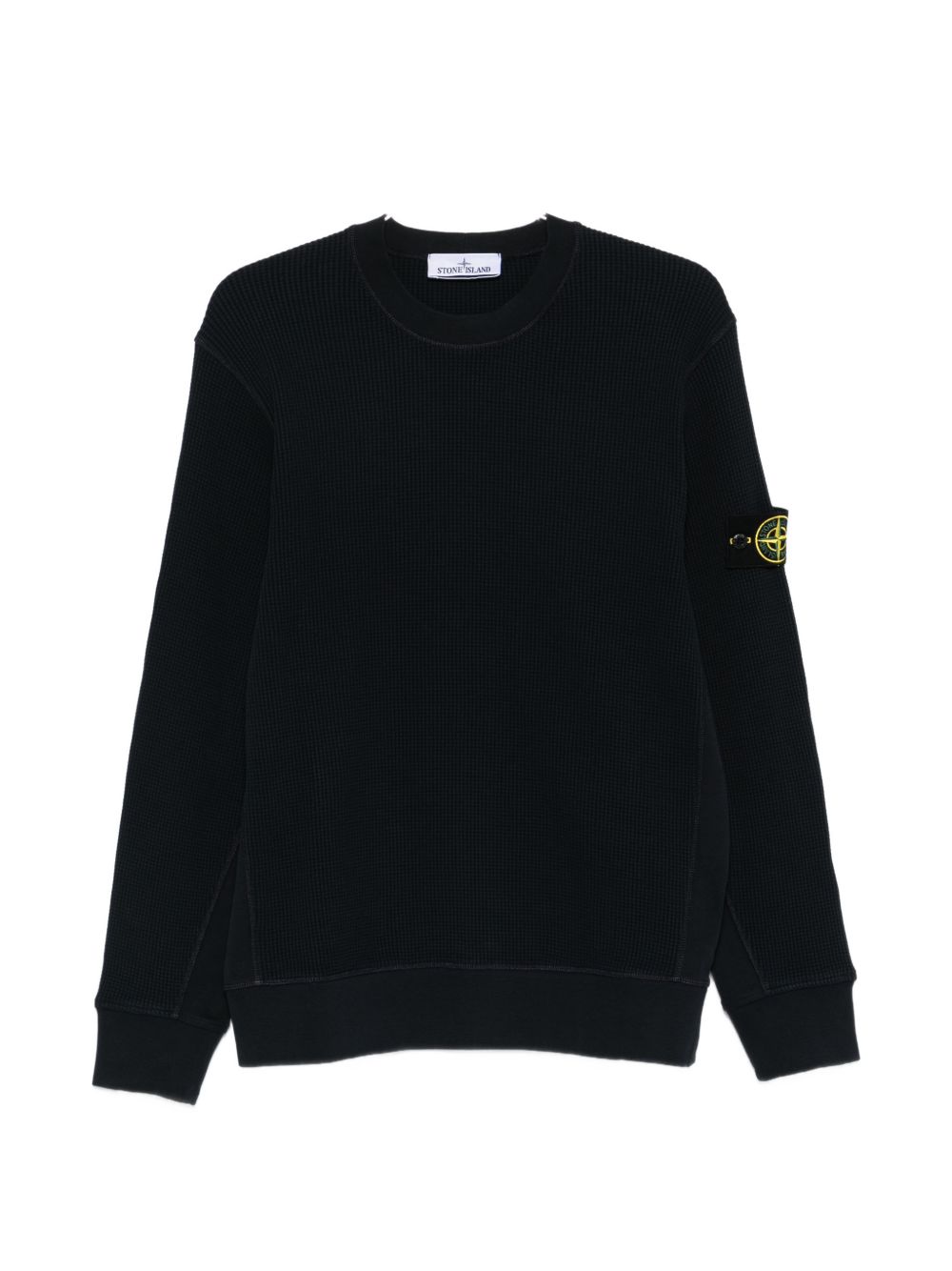 Long Sleeve Ribbed Pullover with Distinctive Patch