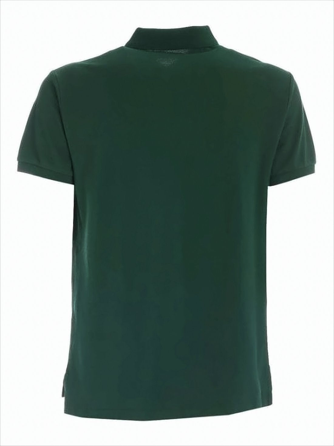 Classic Green Polo Shirt with Two-Button Placket