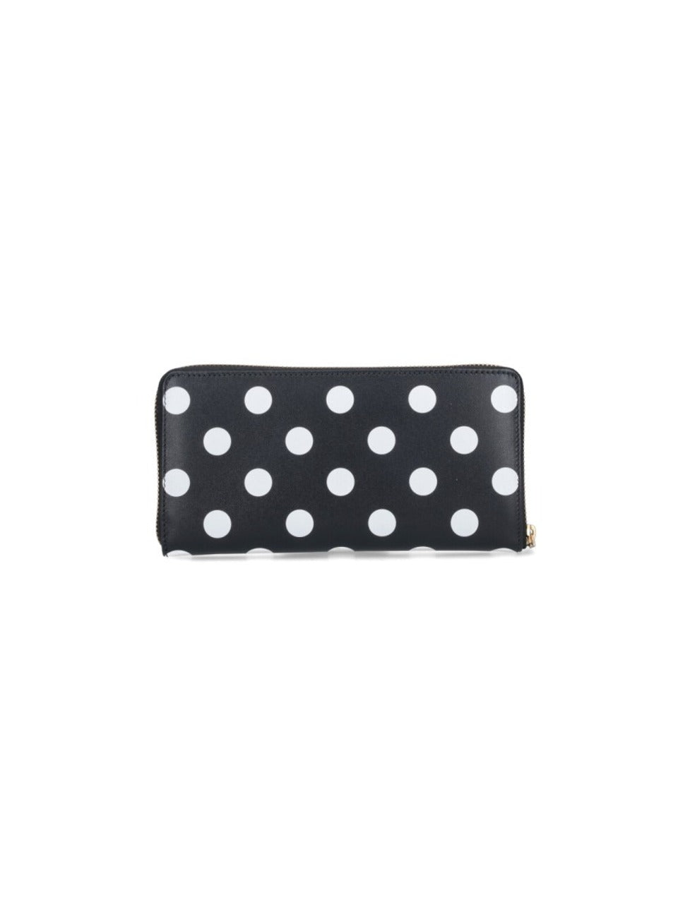 Polka Dot Zip Wallet – Black
