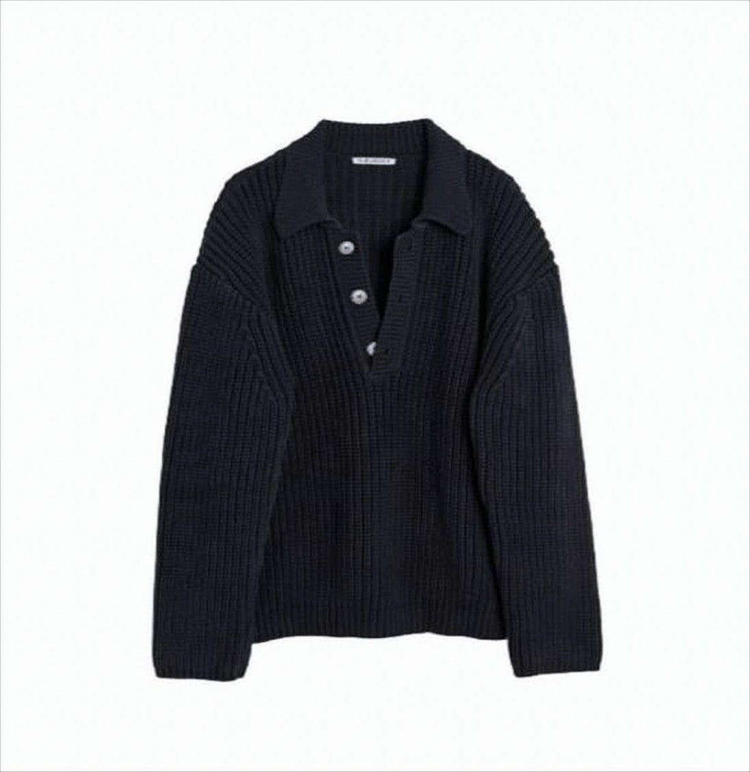 Textured Knit Polo T-Shirt with Relaxed Fit