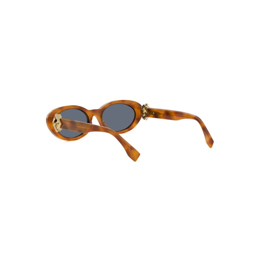 Fe40140u Oval Tortoiseshell Acetate Sunglasses