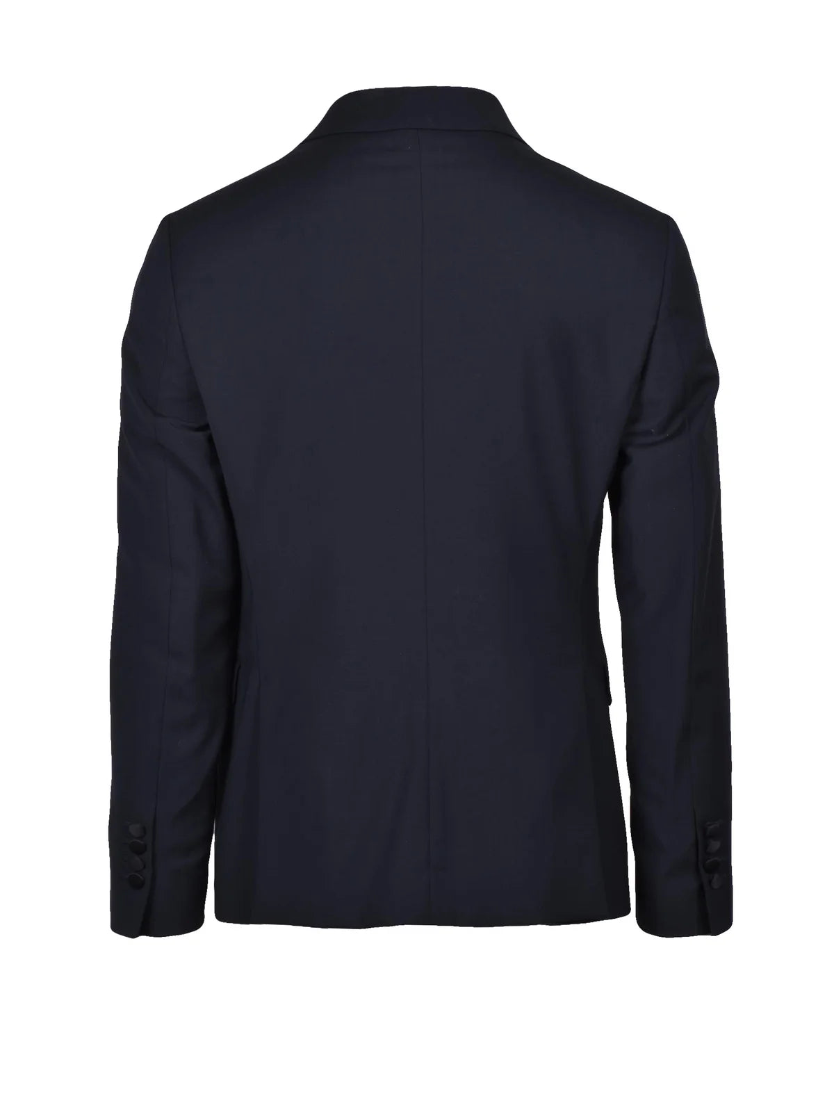 Men's Double-Breasted Virgin Wool Suit - Black