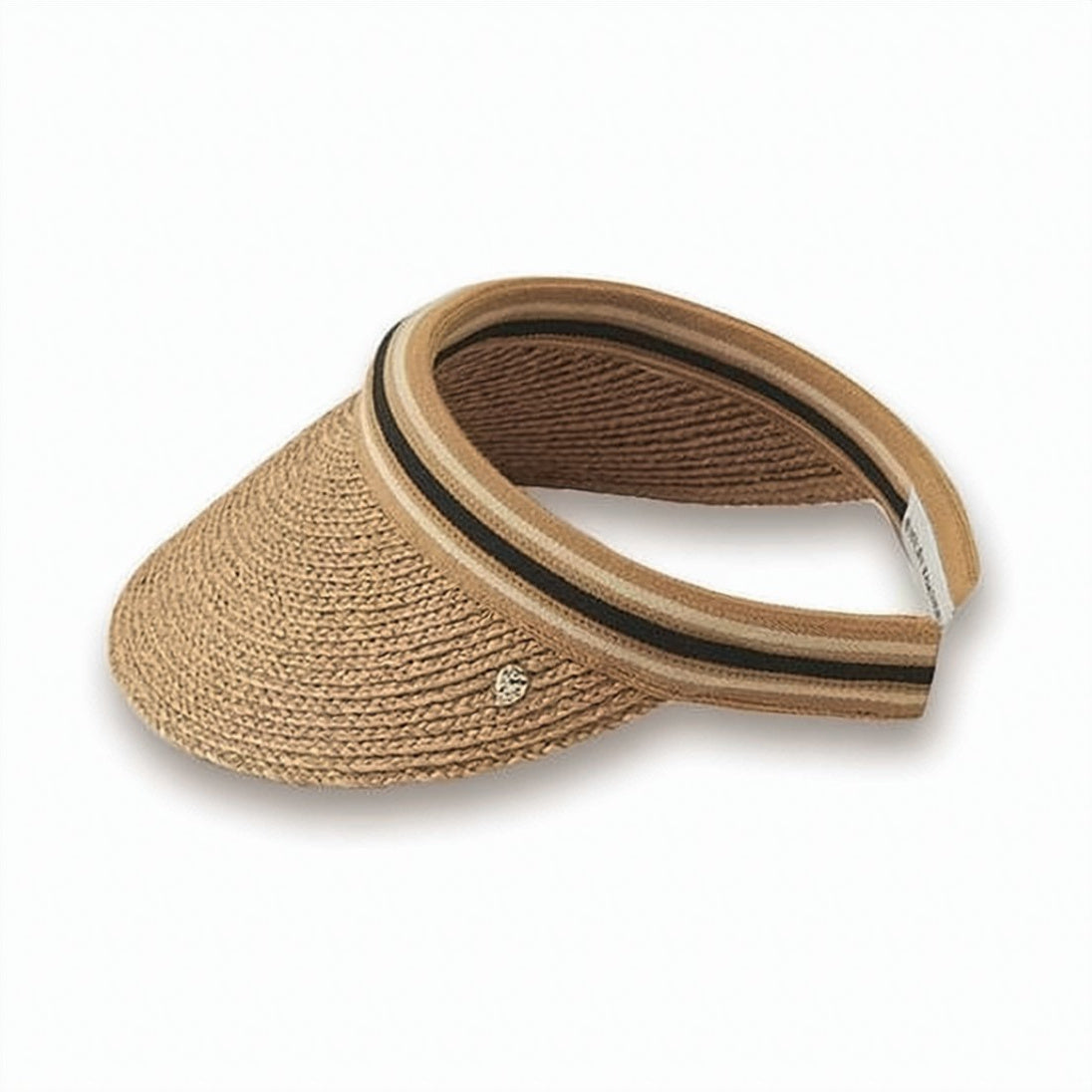 Woven Raffia Sun Visor with Curved Brim