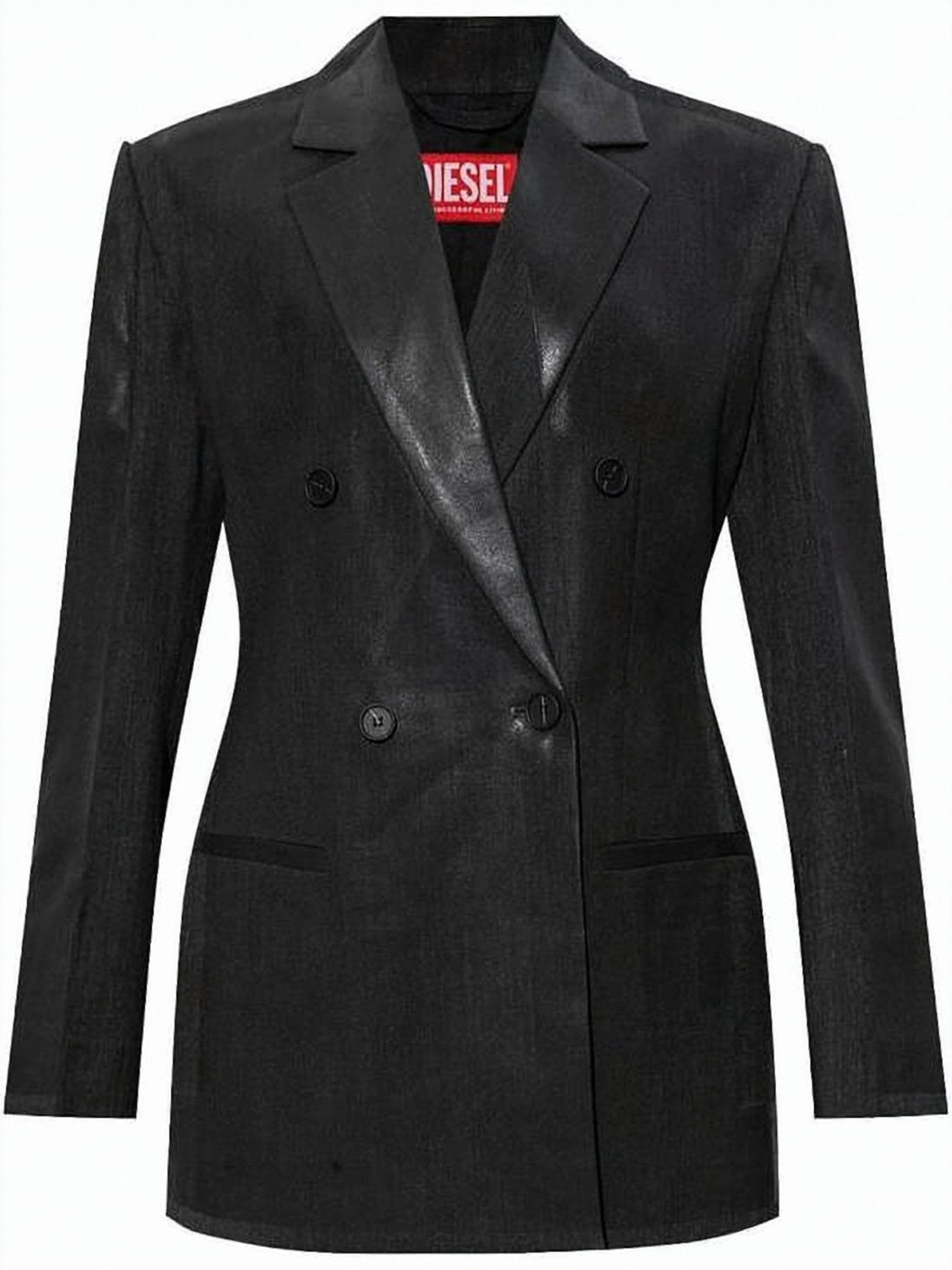 Tailored Double-Breasted Suit Jacket