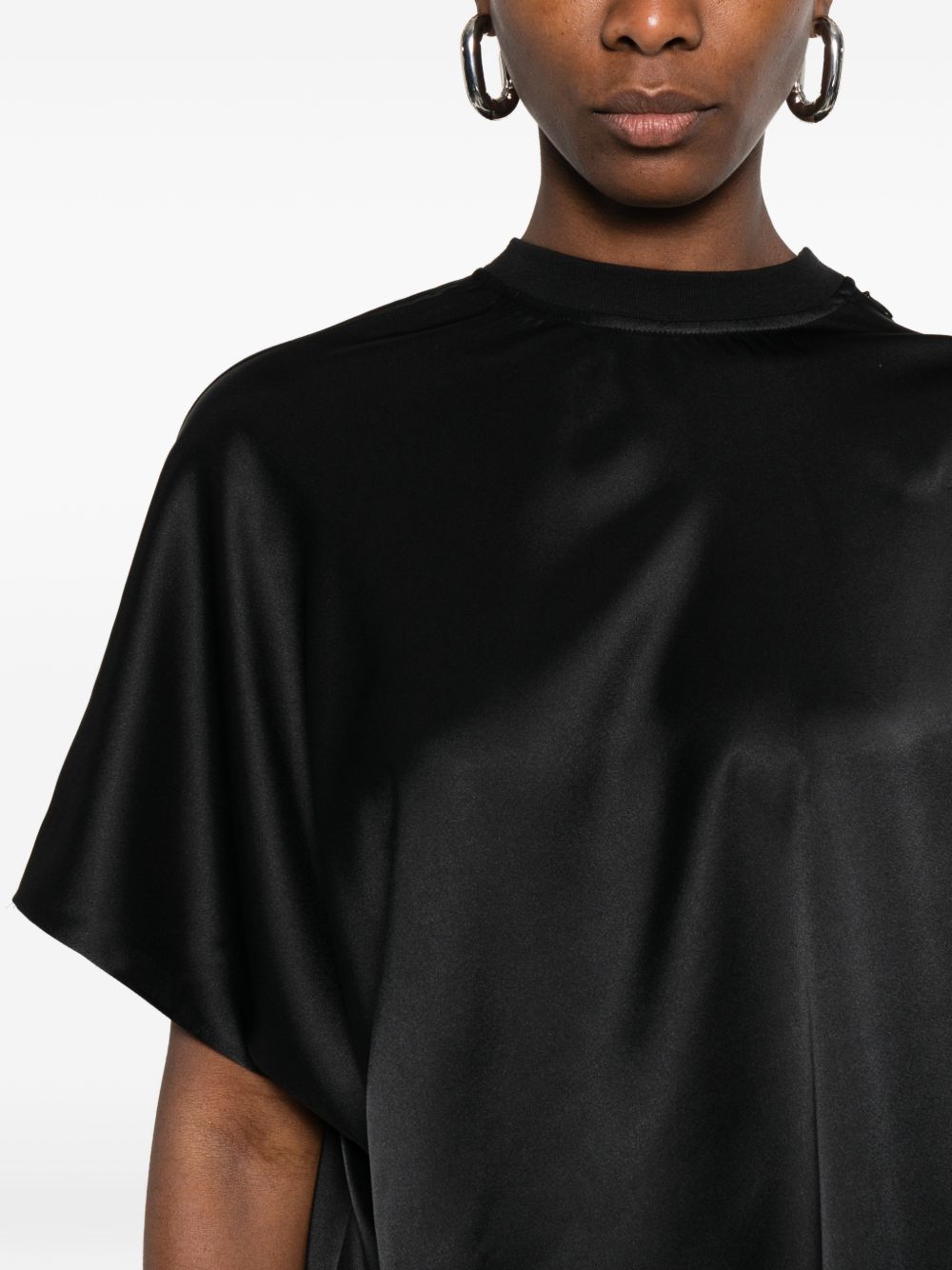Asymmetric Draped Mini Dress