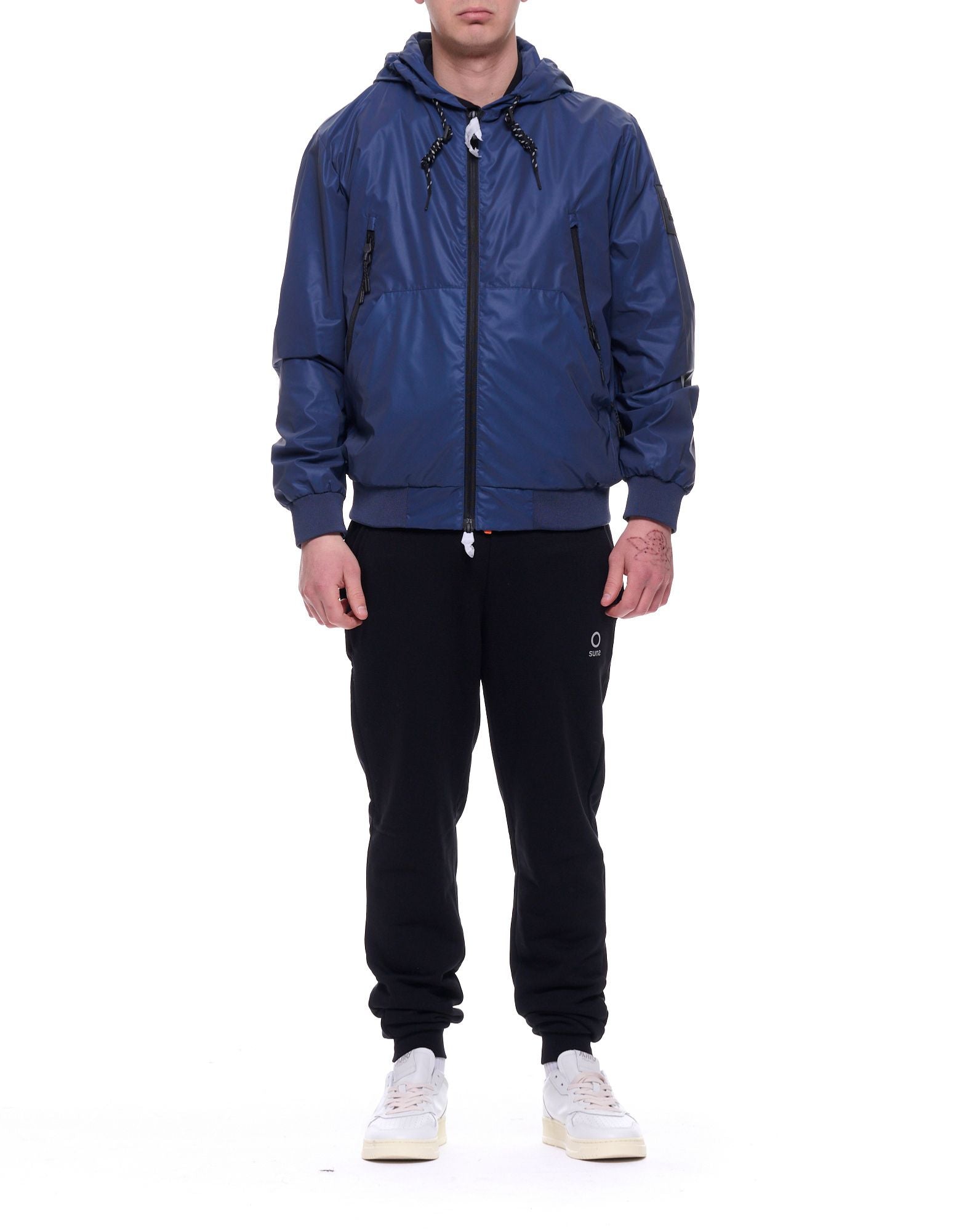 Mid-Season Hooded Jacket With Zip Closure And Regular Fit