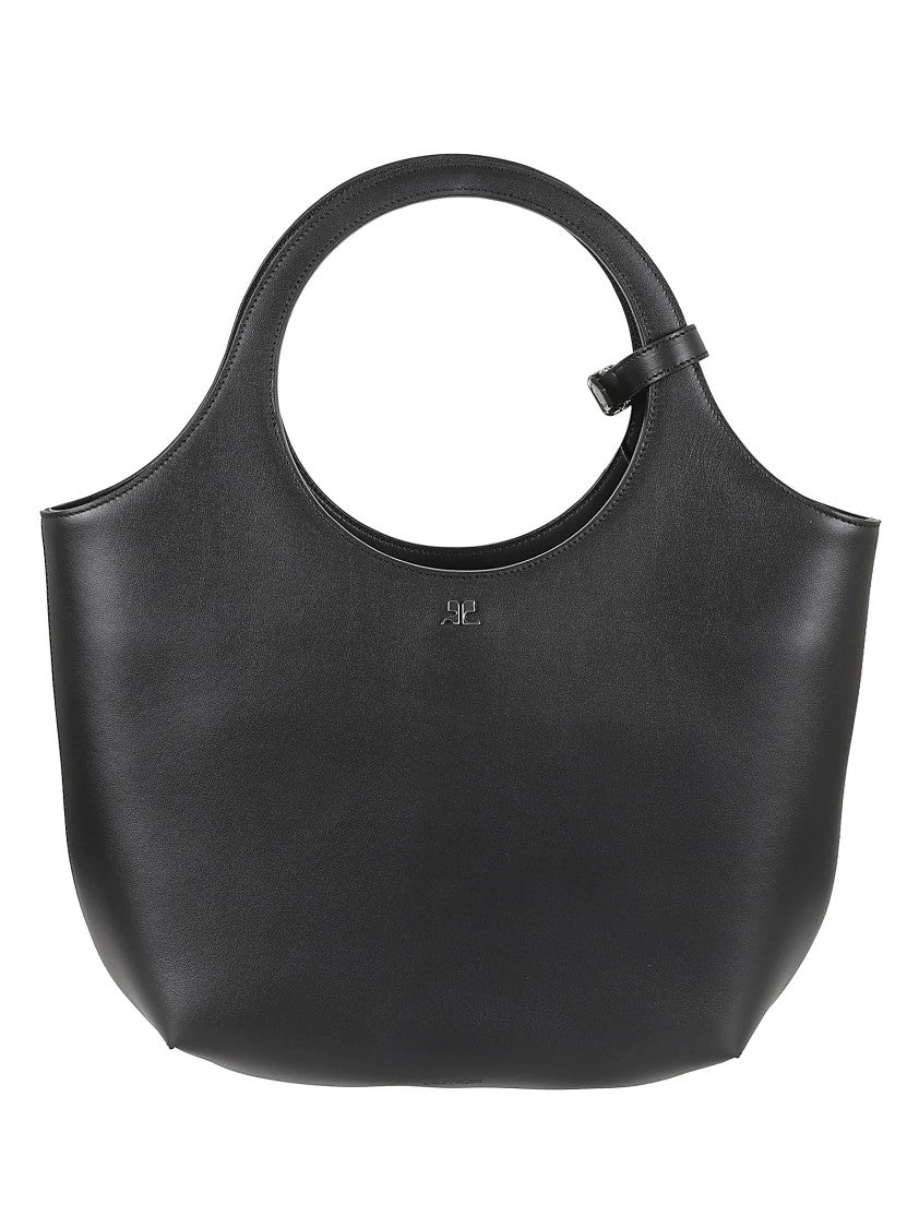 Black Calf Leather Handbag