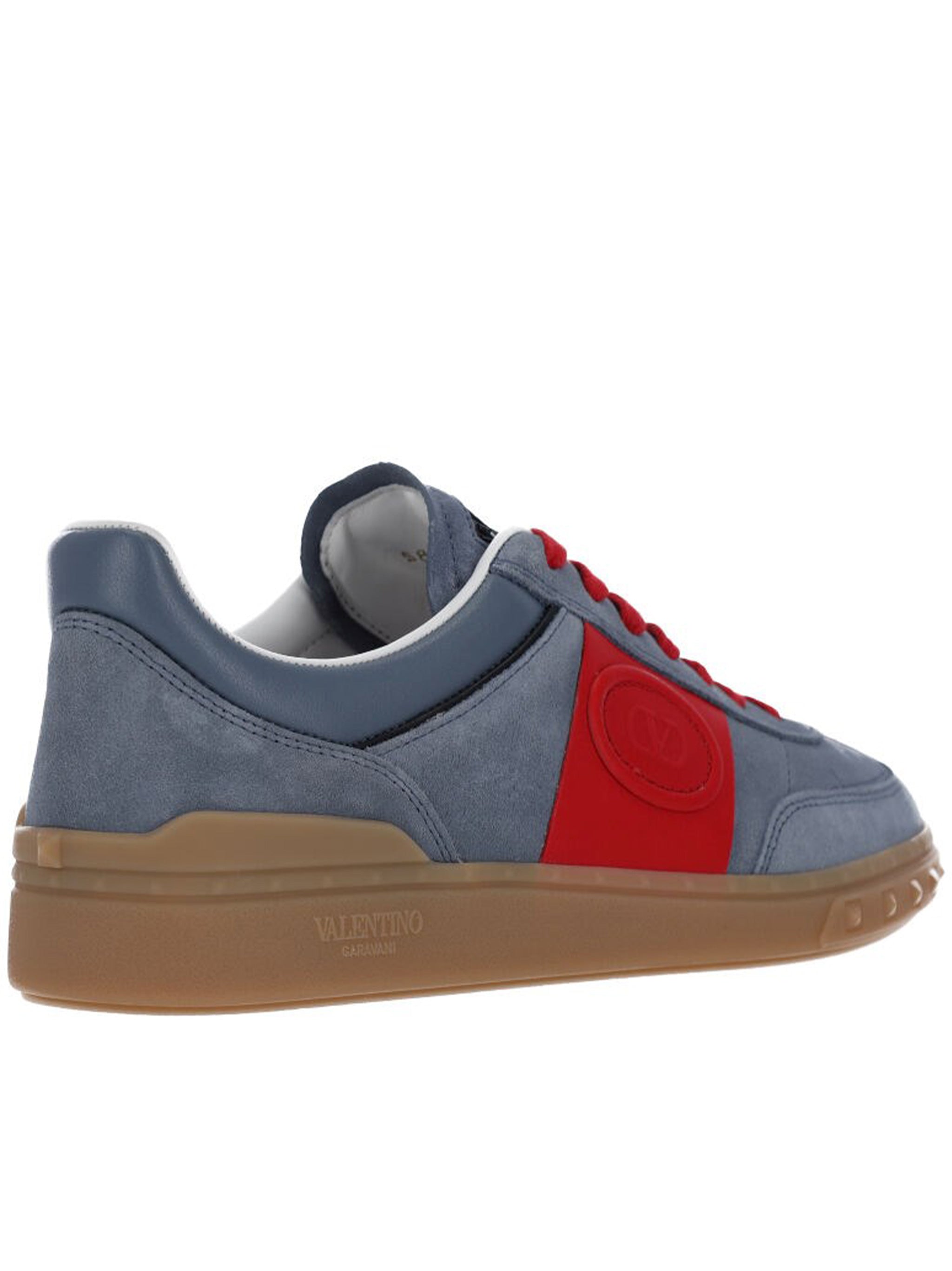 Blue Sneakers Muted Suede Leather Sneakers