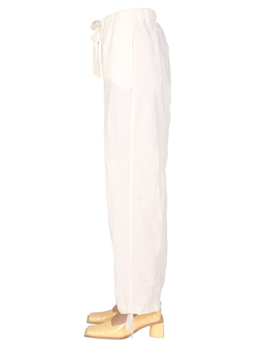 Relaxed Fit Trousers With Drawstring Waist