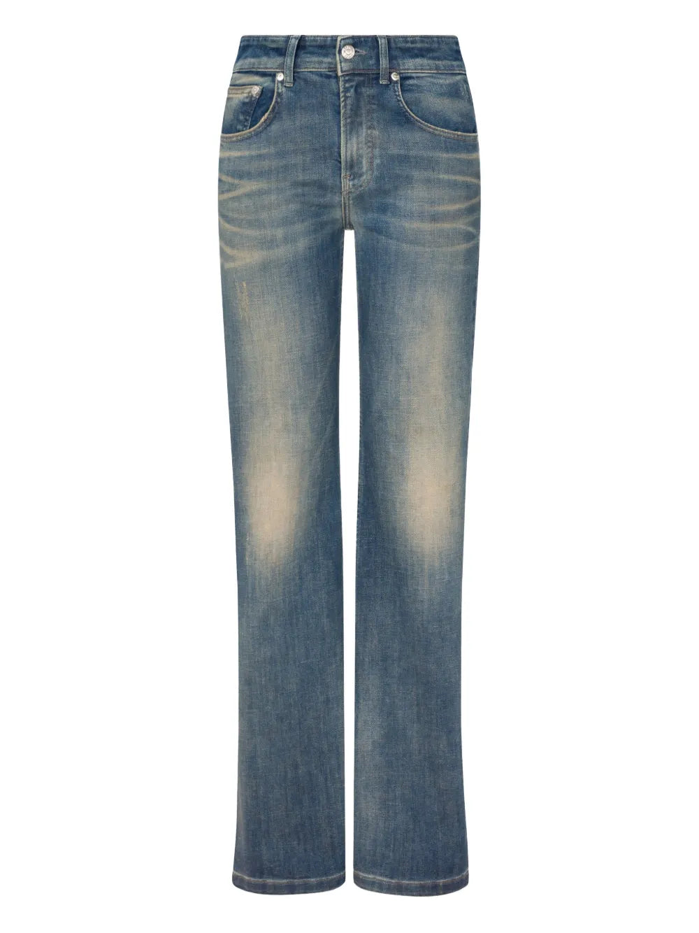 Flared Vintage Wash Moschino Denim Pants