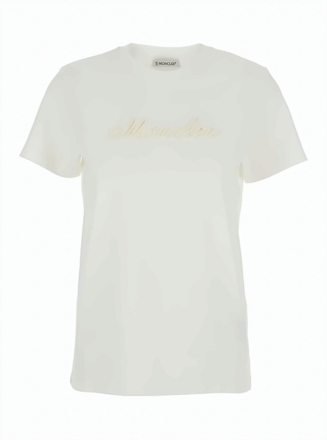 Short-Sleeved Minimalist T-Shirt With Embroidered Detail