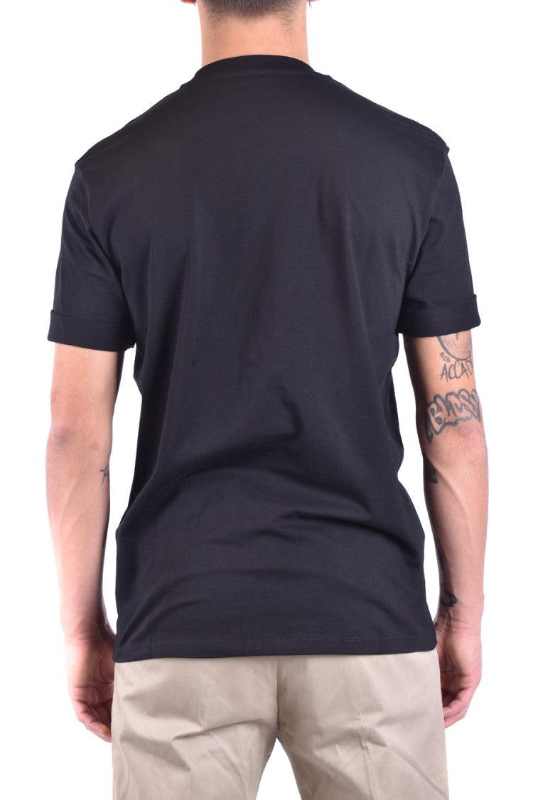 Black Short-Sleeve T-Shirt With Lightning Bolt Graphic