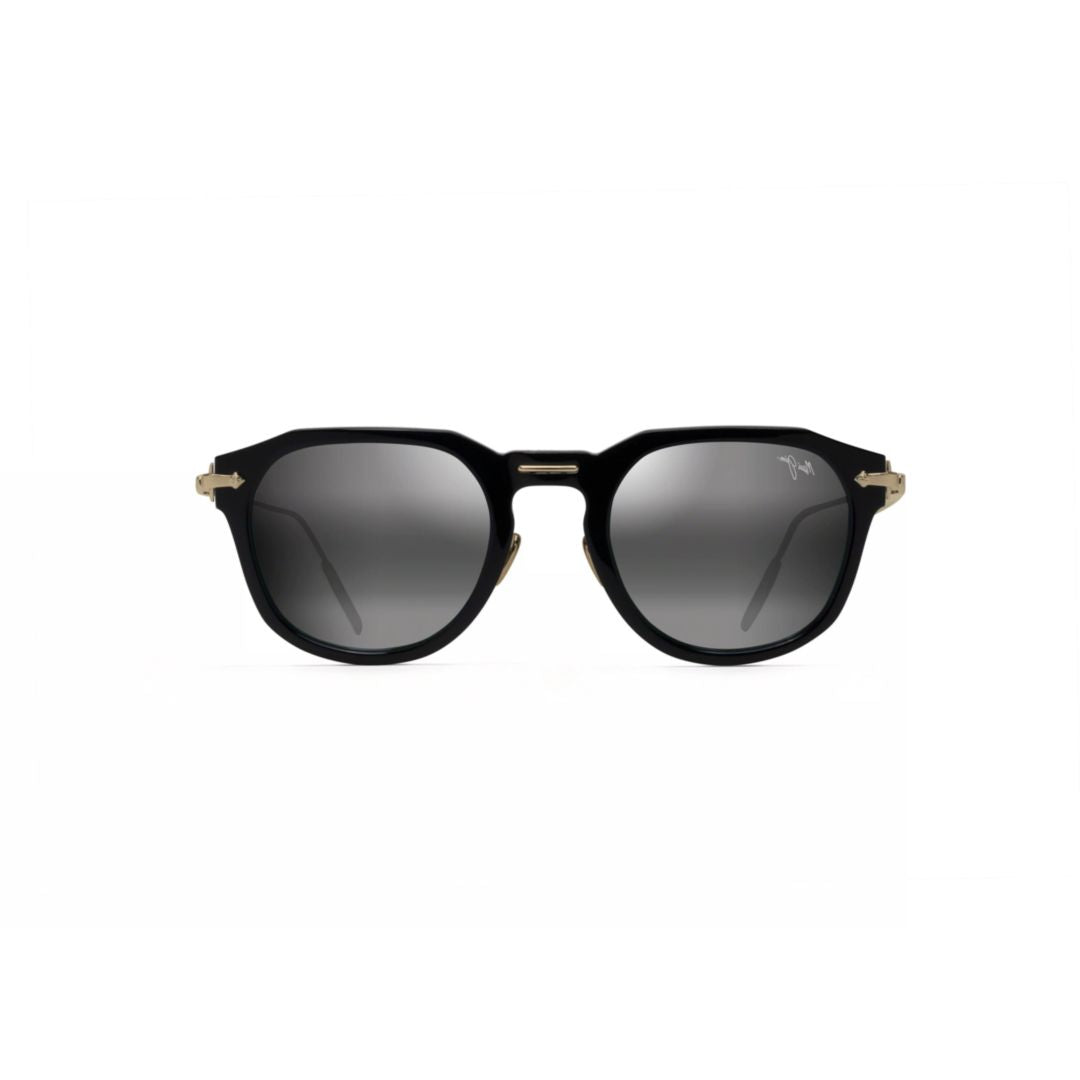 Alika Square-Frame Sunglasses with Glossy Black Front