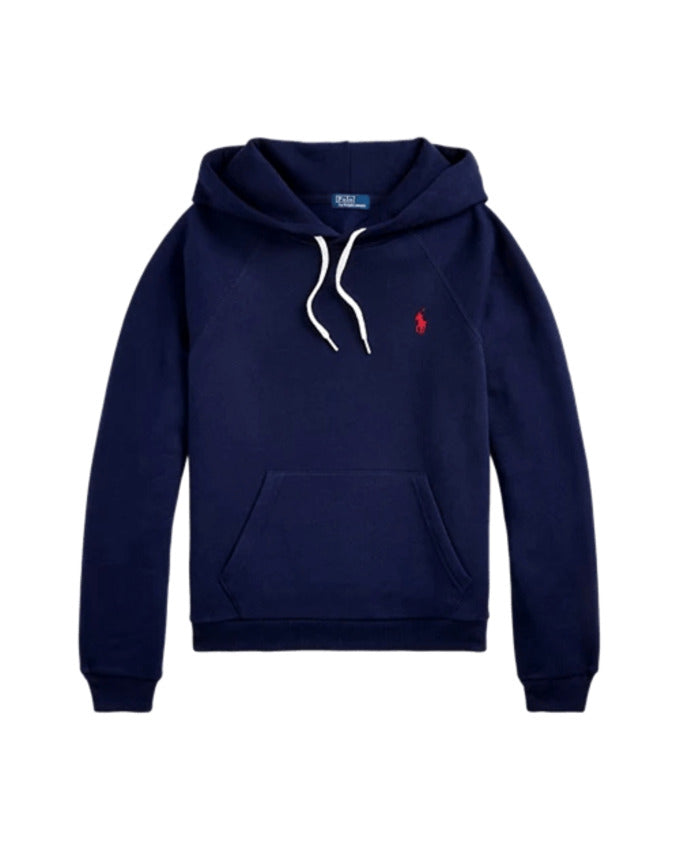Fitted Sweatshirt in Cruise Navy with Embroidered Pony