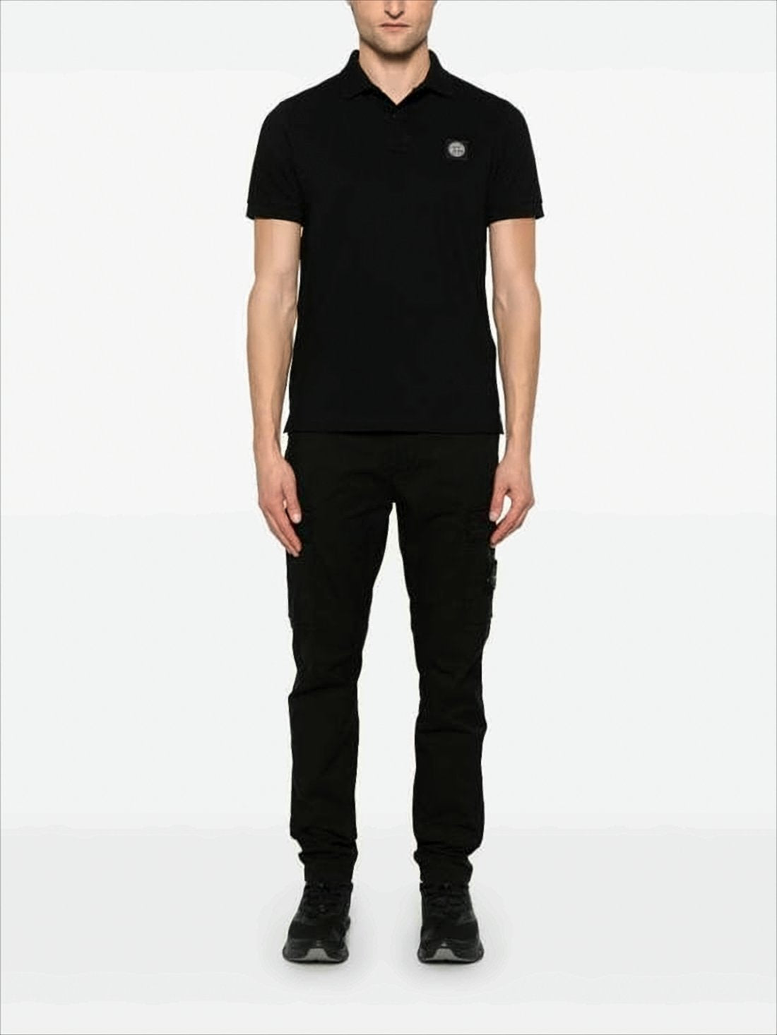 Black Short-Sleeve Polo Shirt