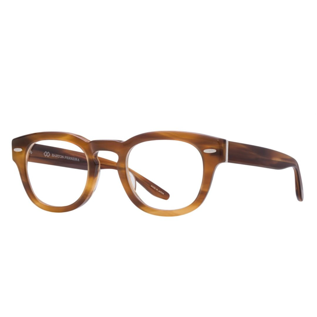 Demarco Round Tortoiseshell Acetate Eyeglasses with Keyhole Bridge