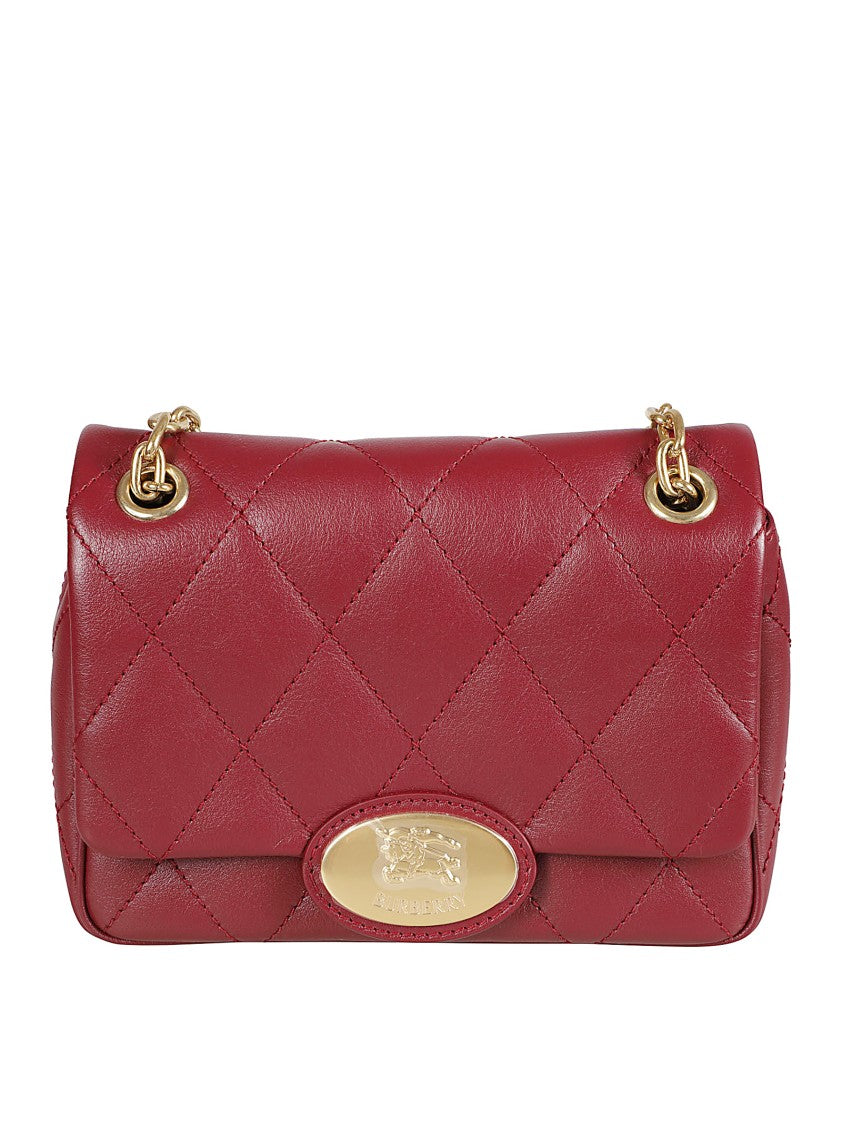 Foldover Top Quilted Leather Shoulder Bag