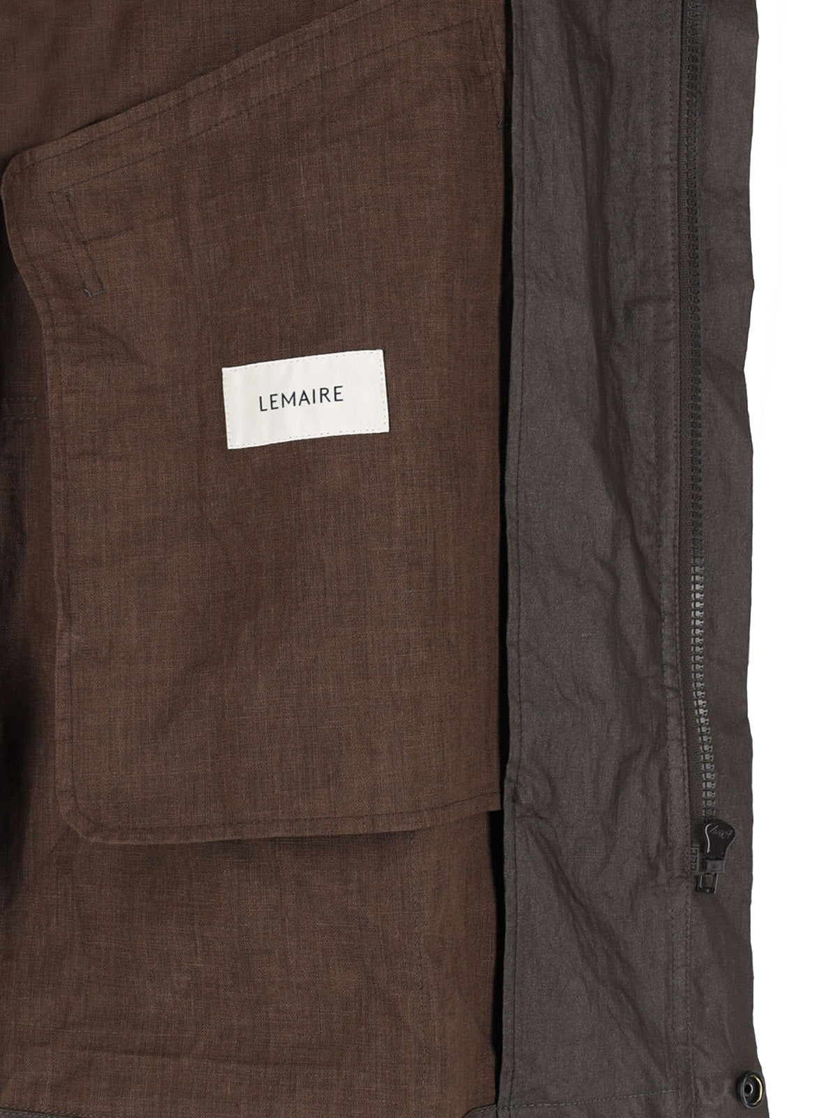 Brown Water-Resistant Technical Linen Jacket