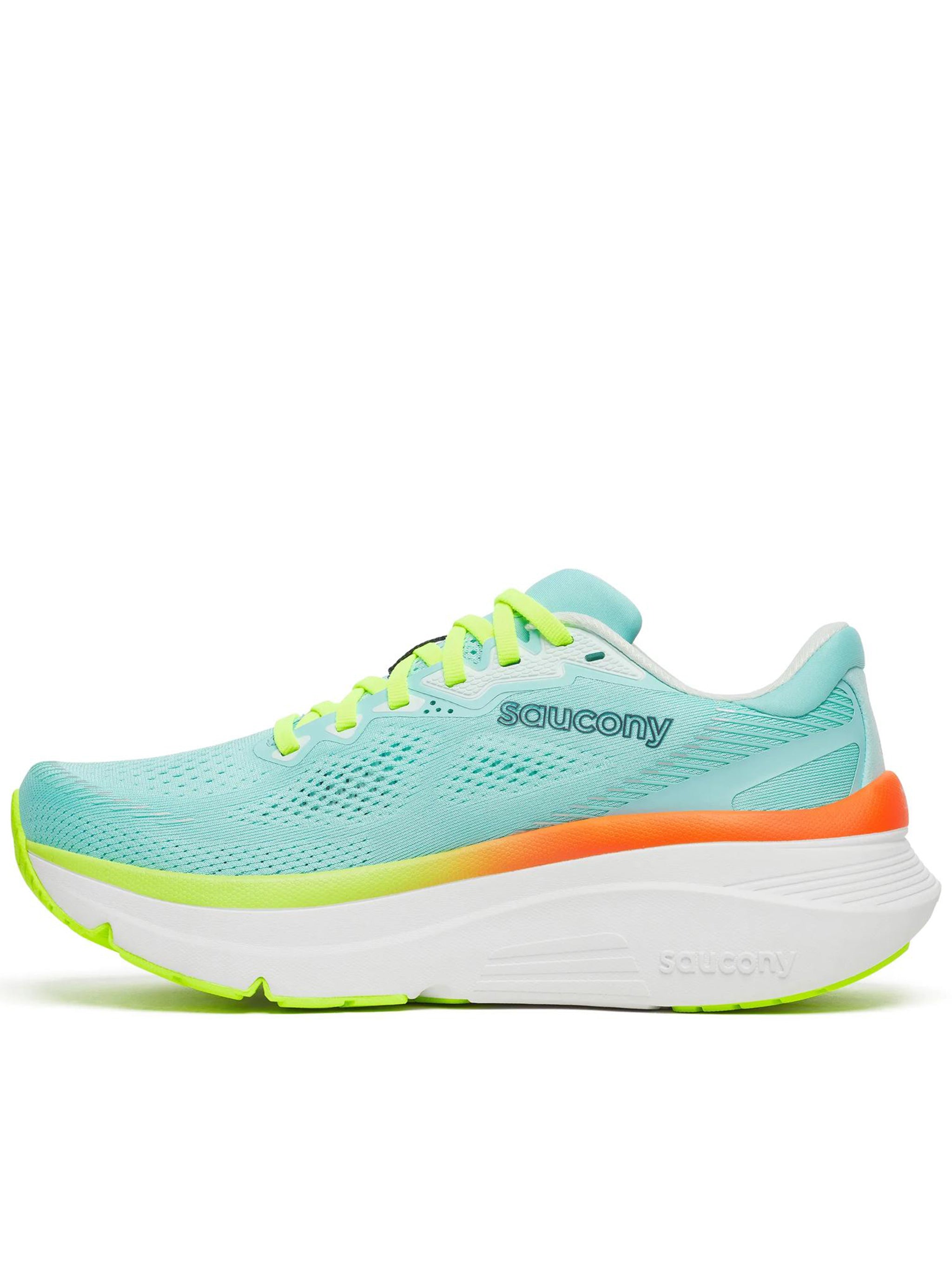 Breathable Mesh Athletic Sneakers with Neon Accents