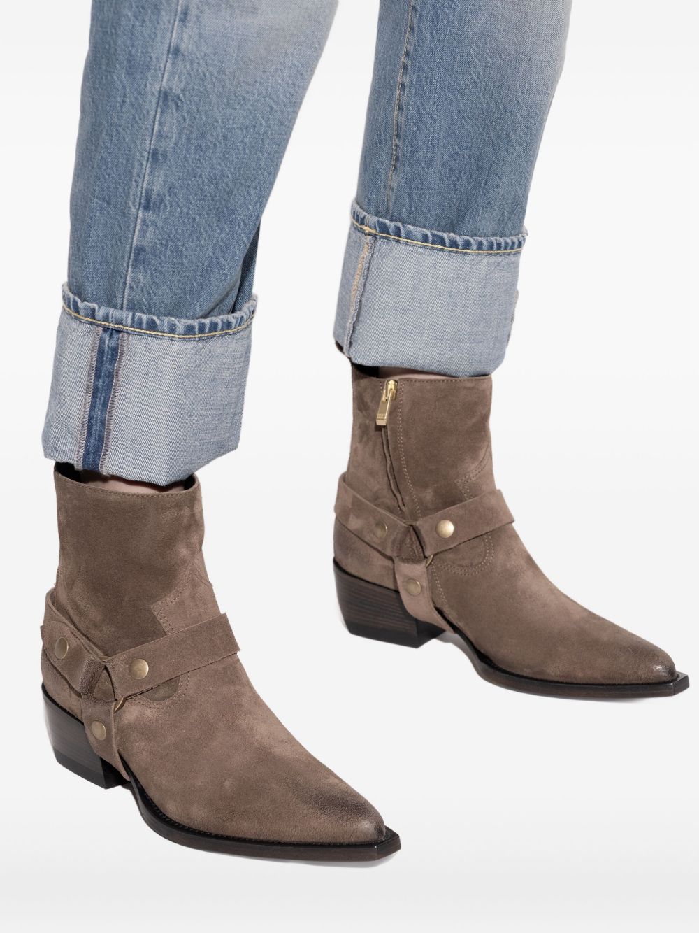 Ankle-Height Suede Boots