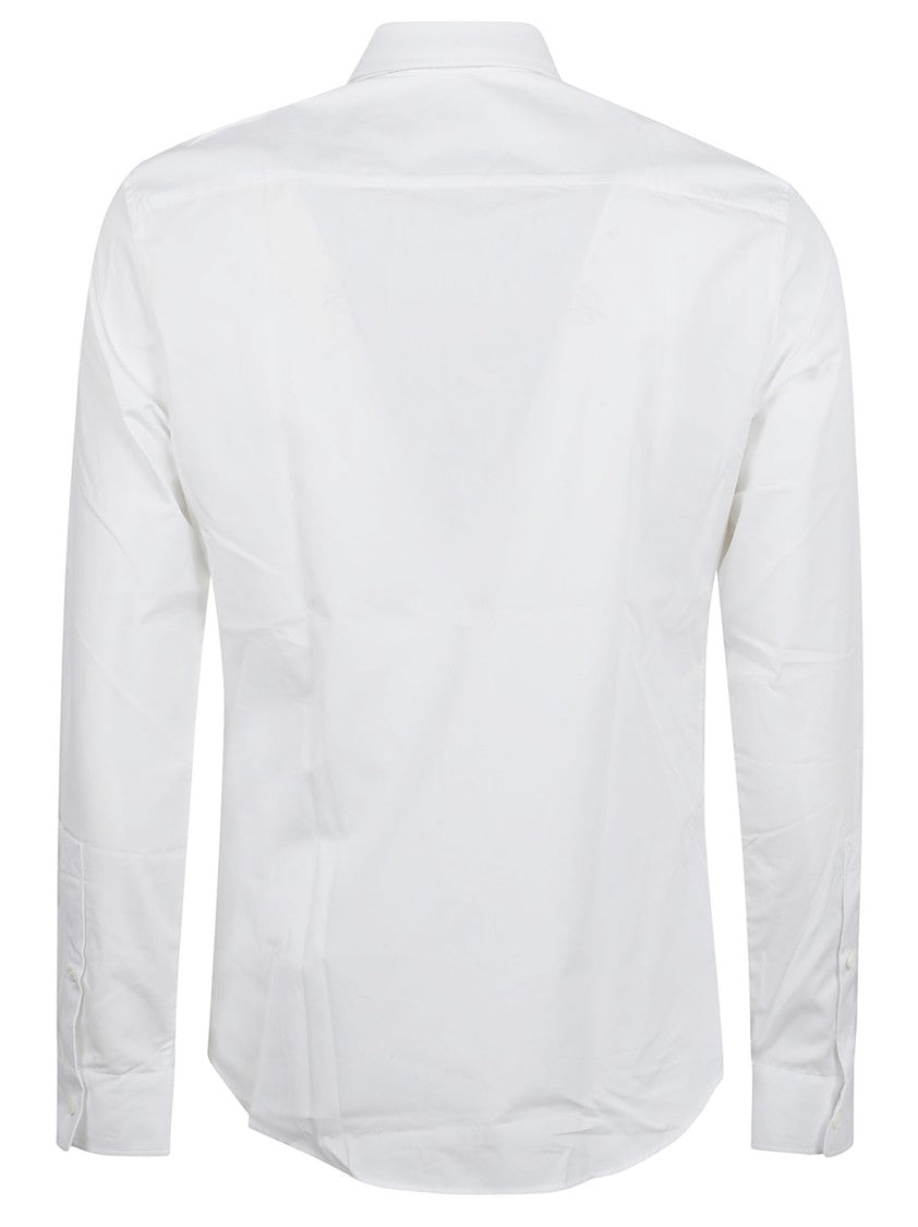 Tonal Equestrian Knight Embroidered Cotton Poplin Shirt