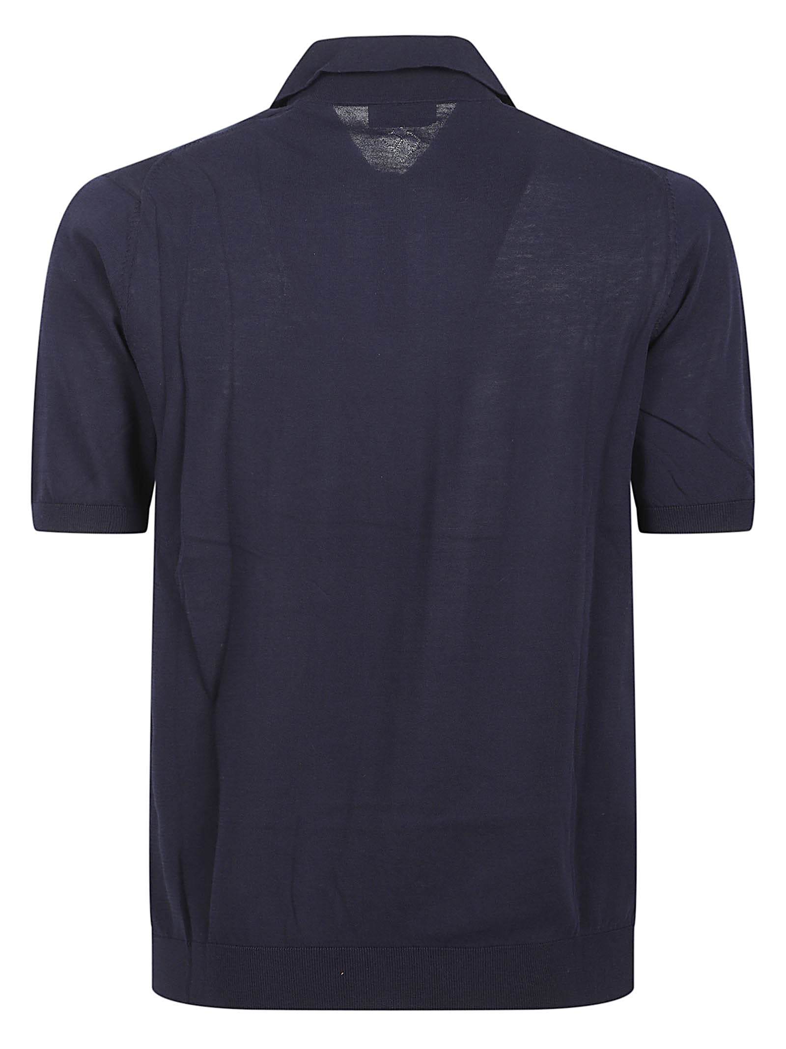 Smooth Cotton Polo Shirt with Traditional Collar