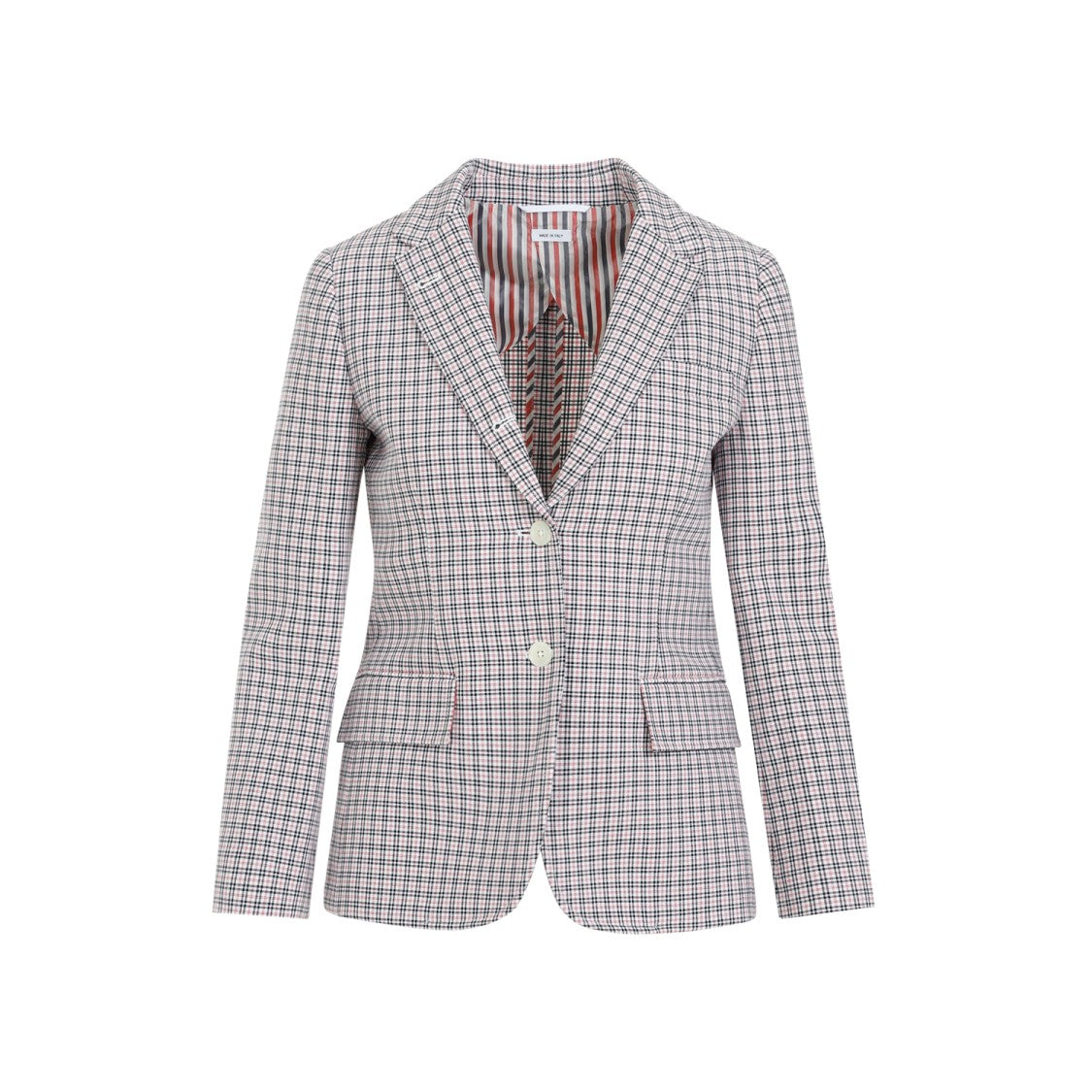 Small Check White Cotton Jacket