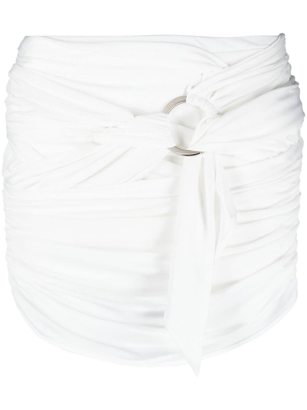 Draped Thigh-Length Skirt