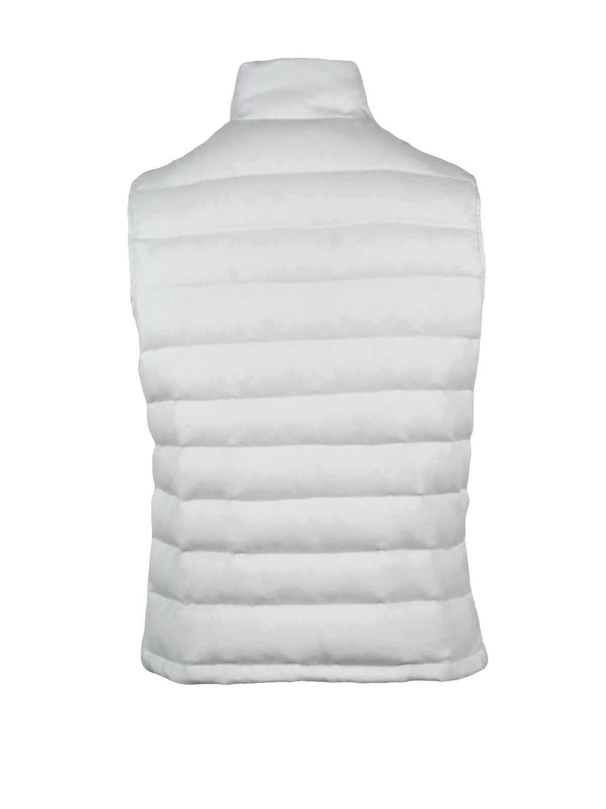 White Centogrammi Linen Wool Silk Vest