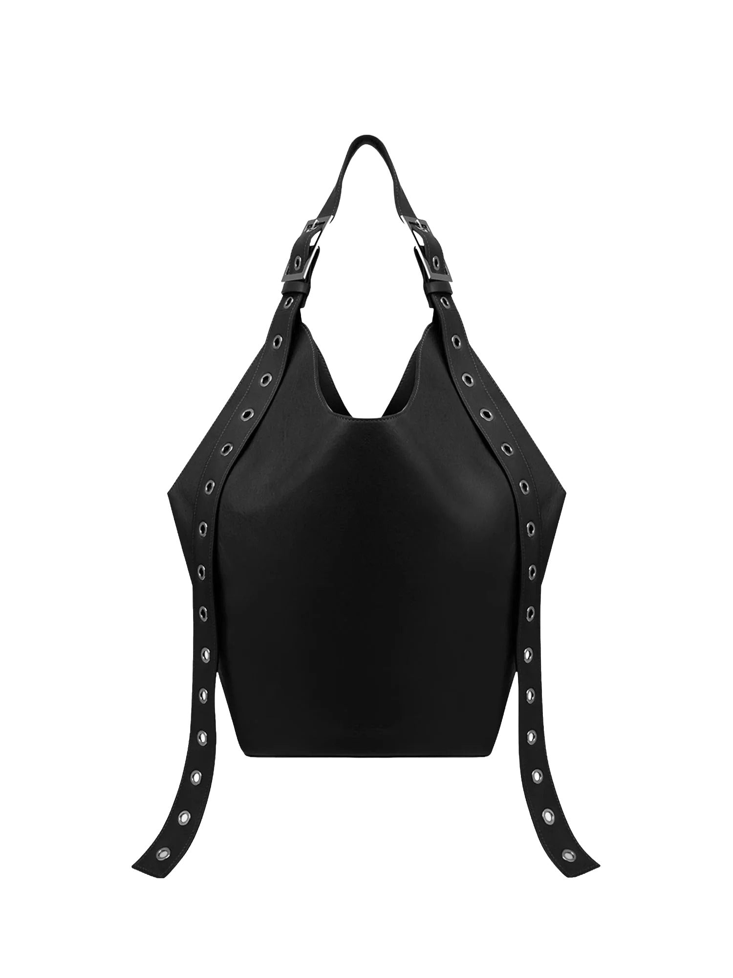 Black Big Hobo Leather Bag