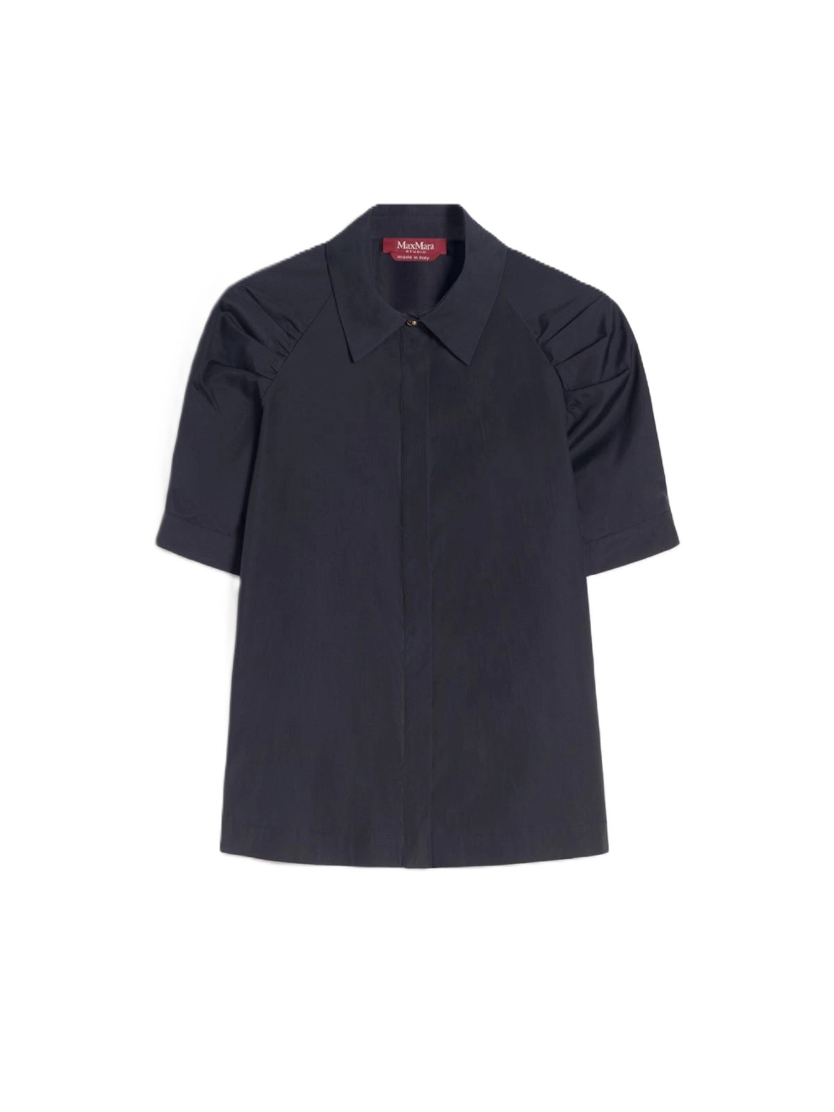 Classic Short-Sleeved Blouse with Puffed Sleeves