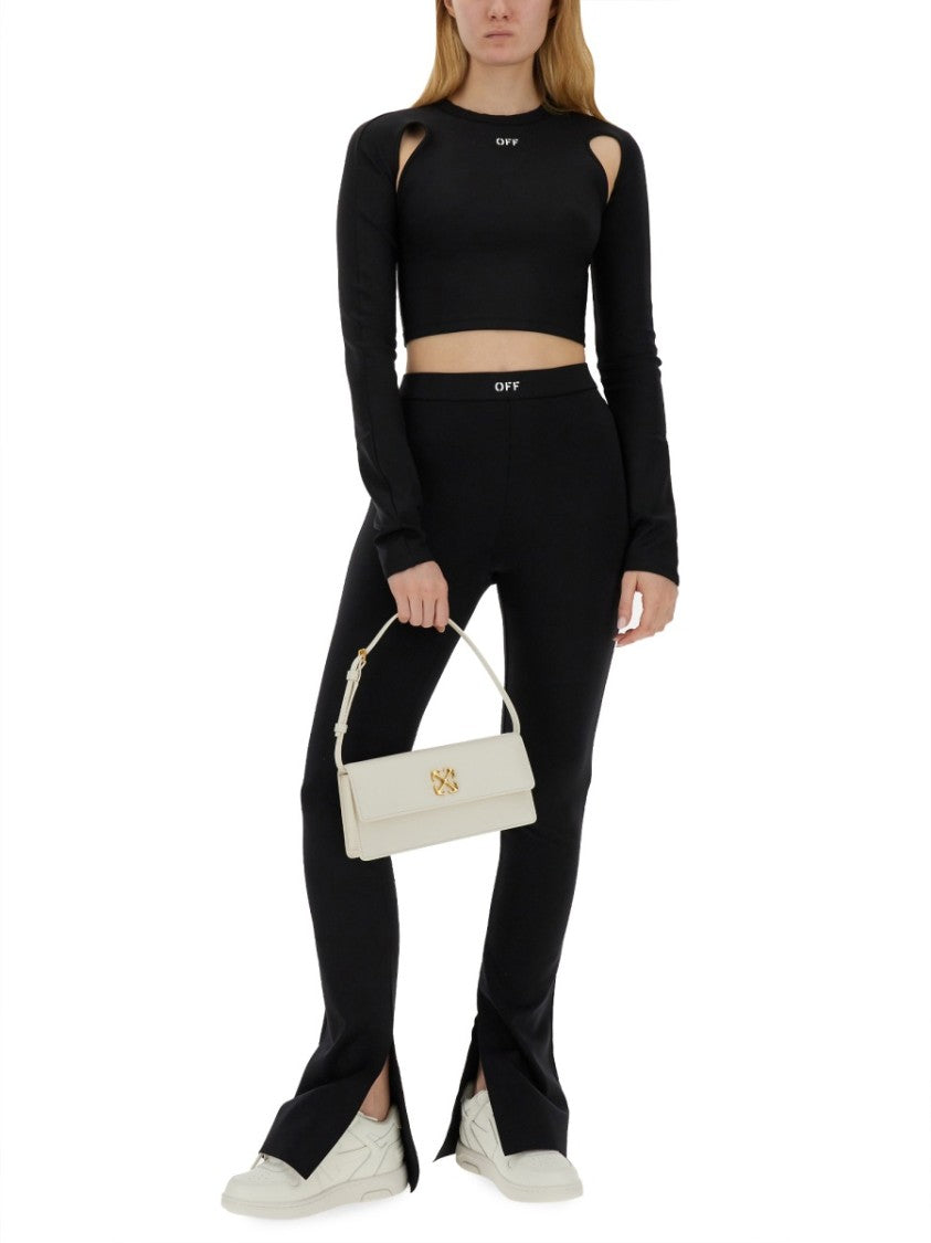 Cropped Top With Cut-Out Shoulder Details